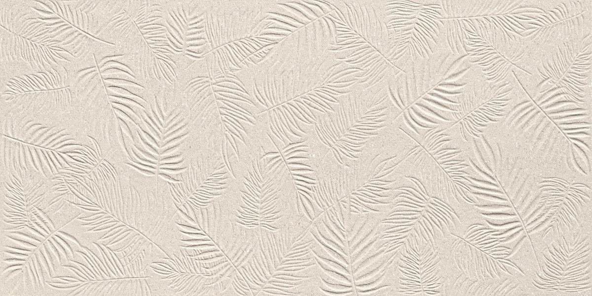 Керамическая плитка Atlas Concorde Italy 3D Wall Carve Leaf Ivory 40x80 ZZ Бежевый