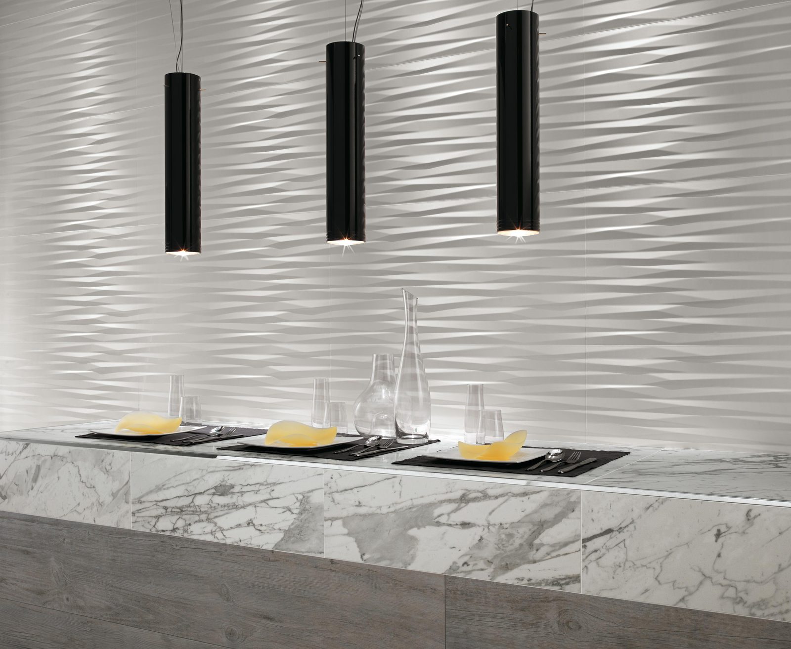 Керамическая плитка Atlas Concorde Italy 3D Wall Design 3D Blade White Matt 40x80 ZZ Белый, фото 4