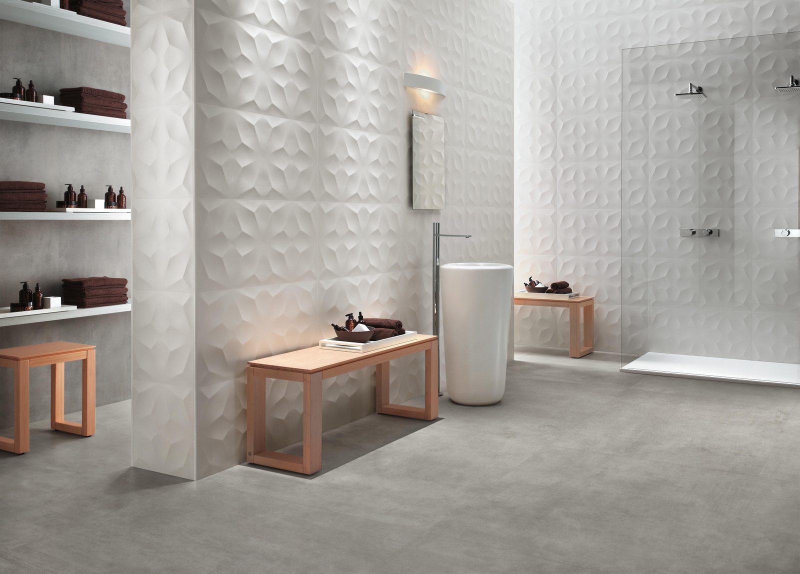 Керамическая плитка Atlas Concorde Italy 3D Wall Design 3D Diamond White Matt 40x80 ZZ Белый, фото 4