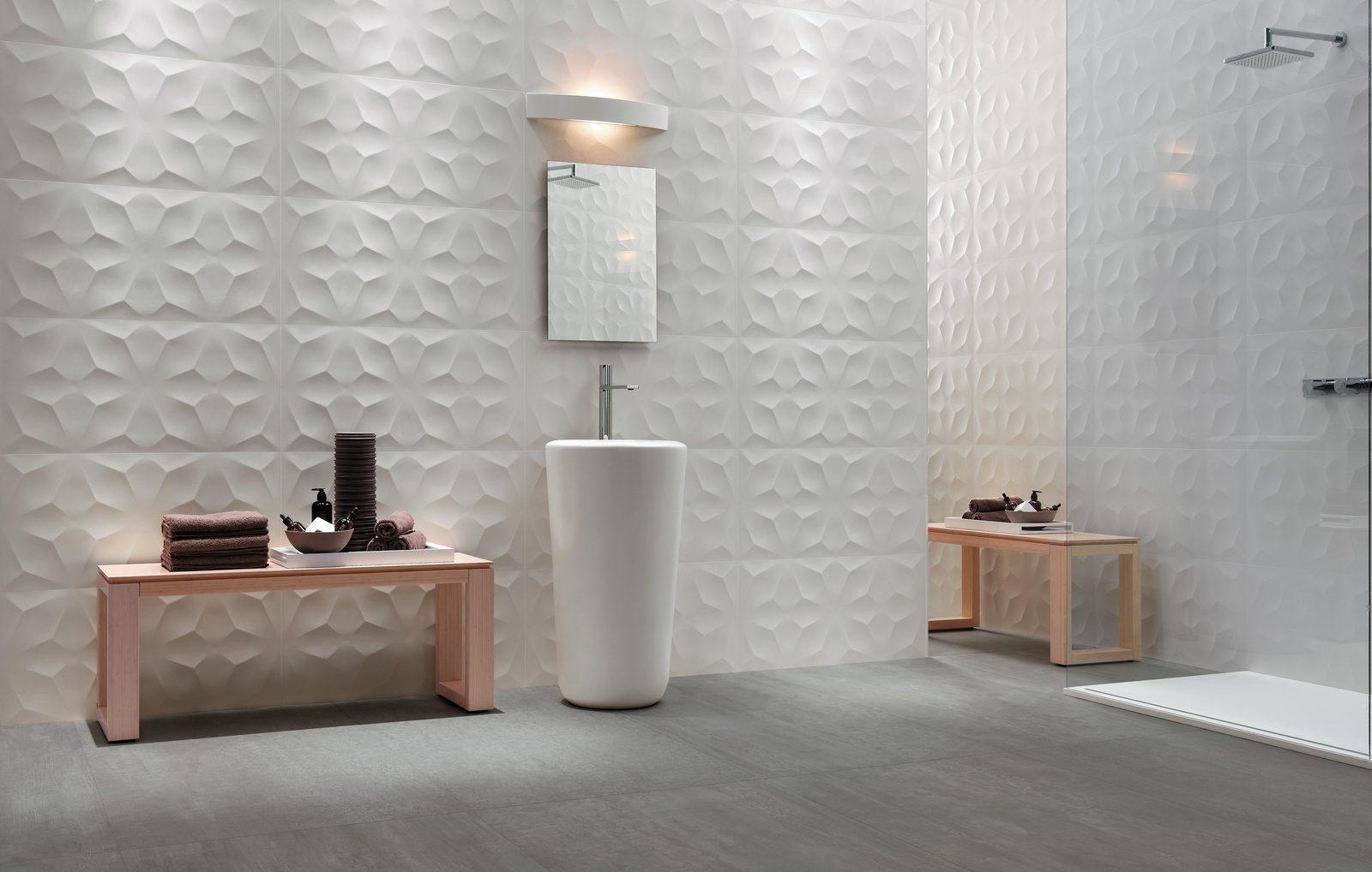 Керамическая плитка Atlas Concorde Italy 3D Wall Design 3D Diamond White Matt 40x80 ZZ Белый, фото 5
