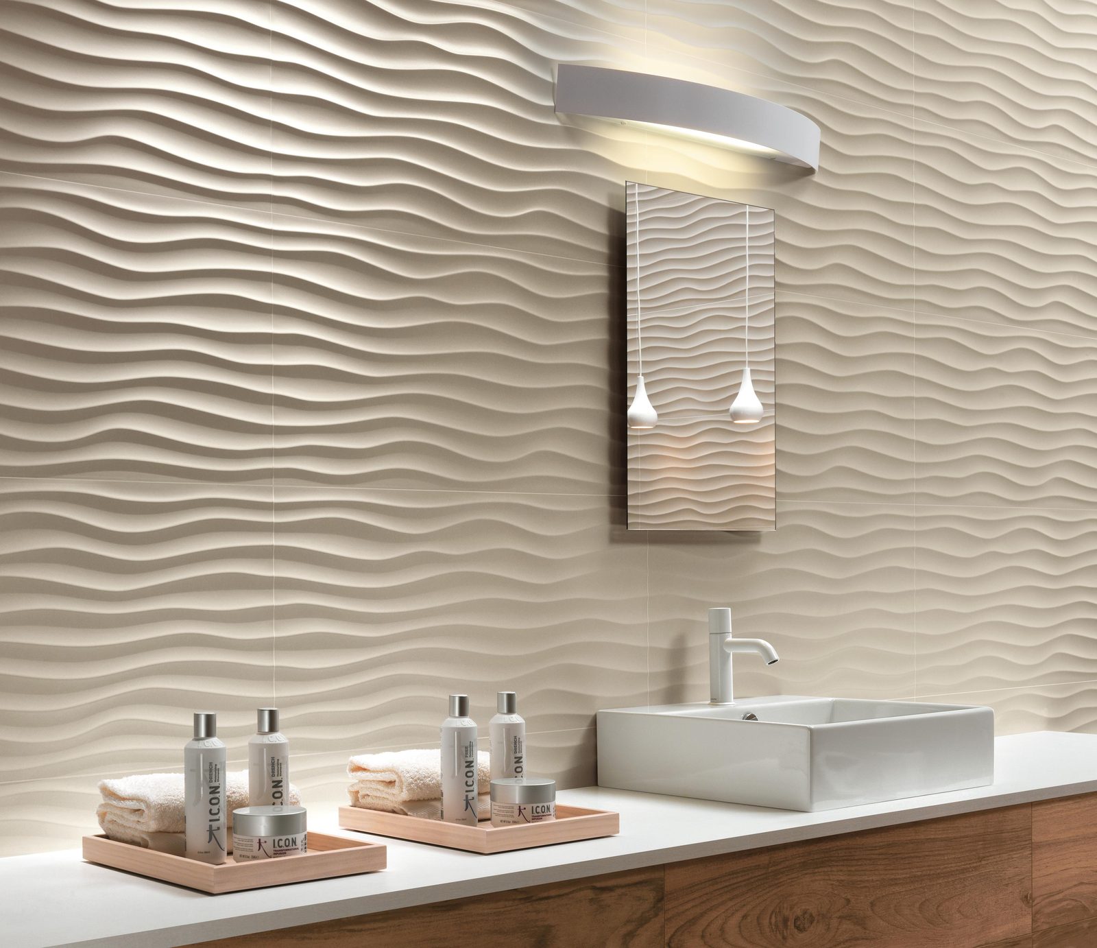 Керамическая плитка Atlas Concorde Italy 3D Wall Design 3D Dune Sand Matt 40x80 ZZ Бежевый, фото 5