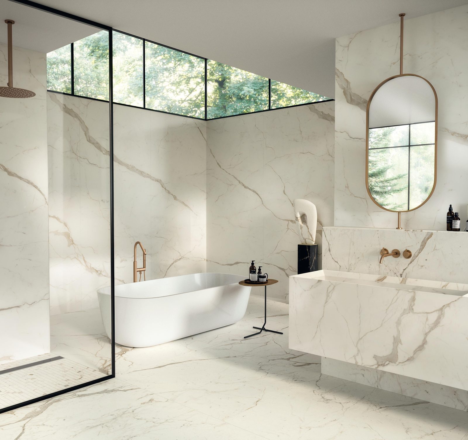 Керамогранит Atlas Concorde Italy Marvel Shine Marvel Calacatta Prestigio 120x278 Silk Белый, фото 3