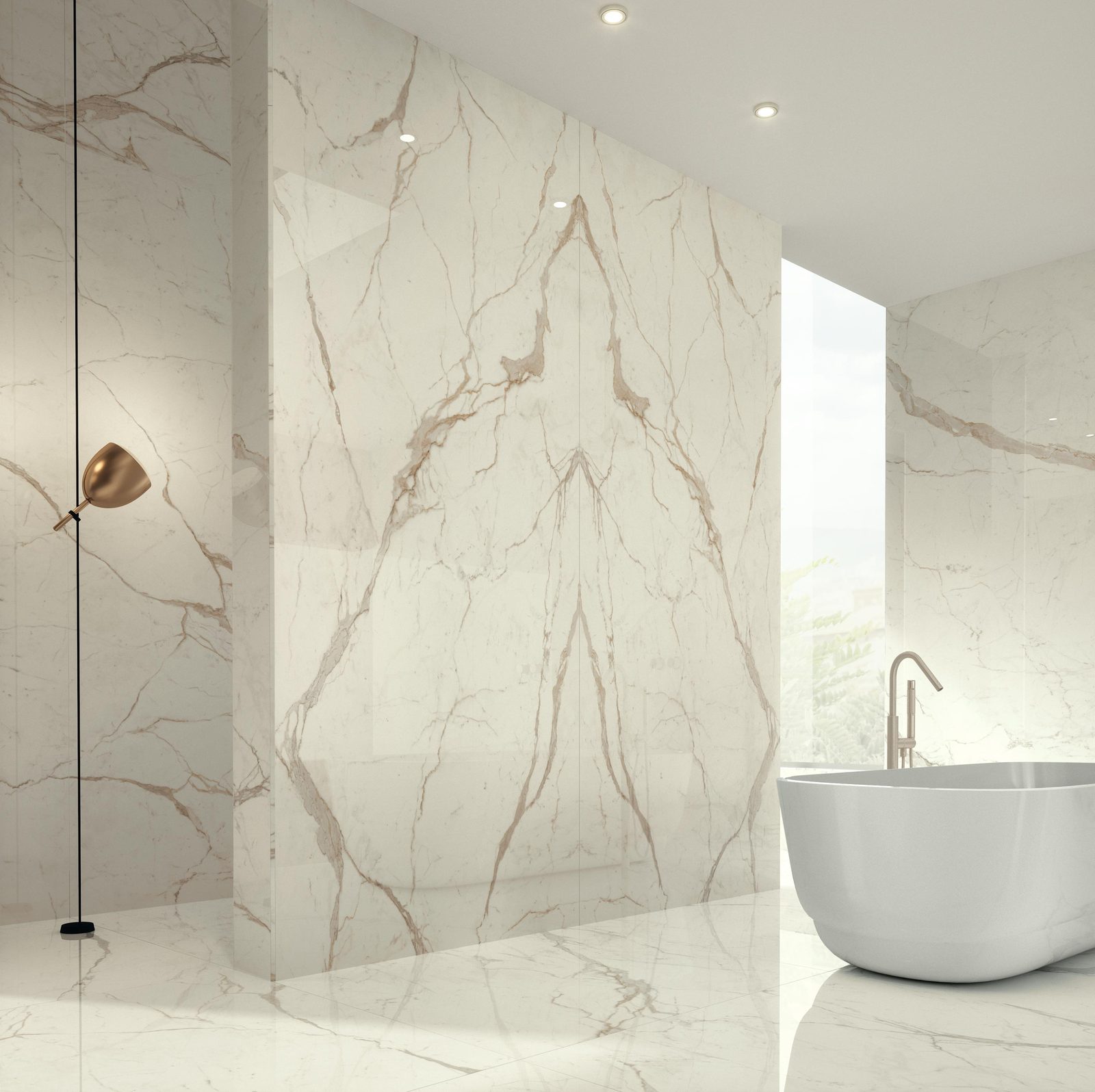 Керамогранит Atlas Concorde Italy Marvel Shine Marvel Calacatta Prestigio Lapp 120x120 Белый, фото 3