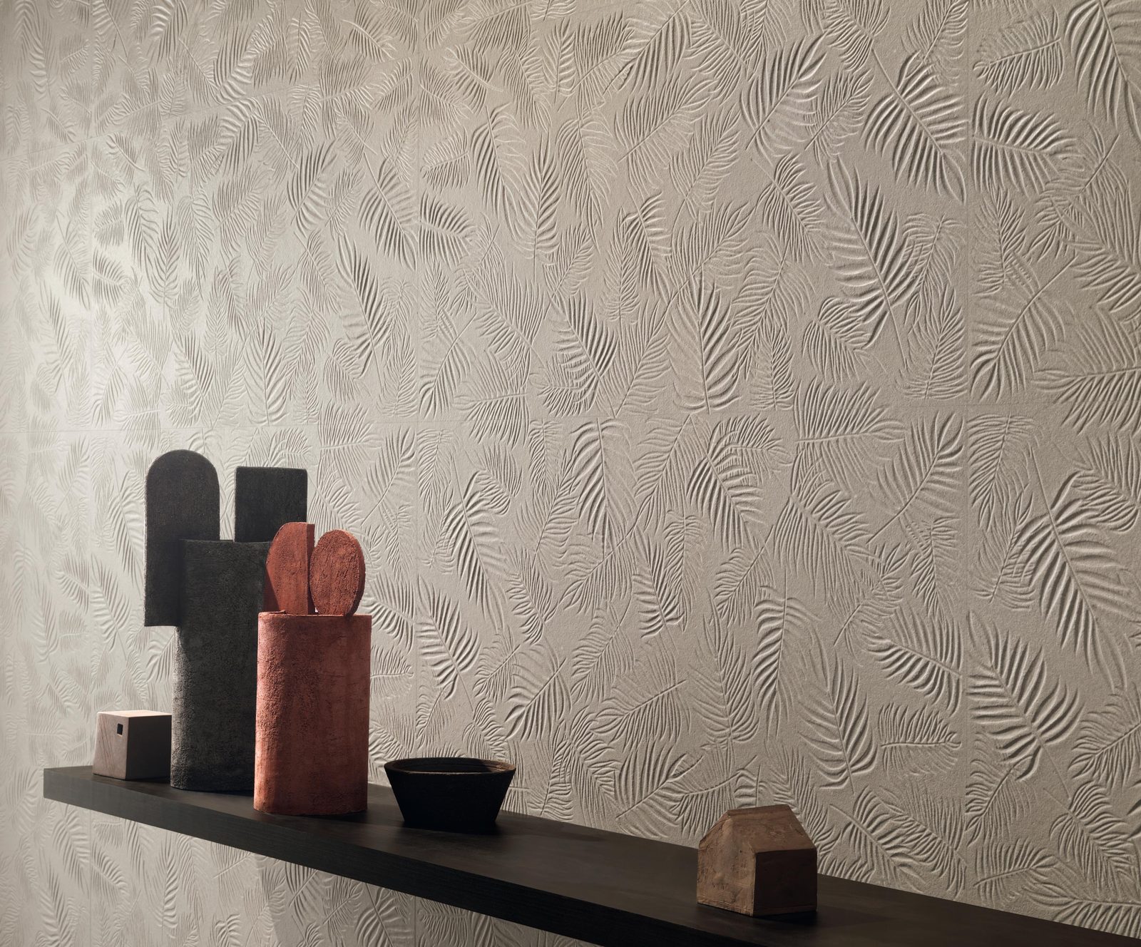 Керамическая плитка Atlas Concorde Italy 3D Wall Carve Leaf Ivory 40x80 ZZ Бежевый, фото 2