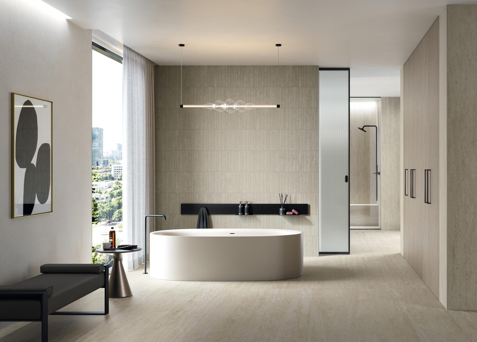 Керамогранит Atlas Concorde Italy Marvel Travertine Marvel Pearl Vein 6 мм 120x278 Бежевый, фото 4