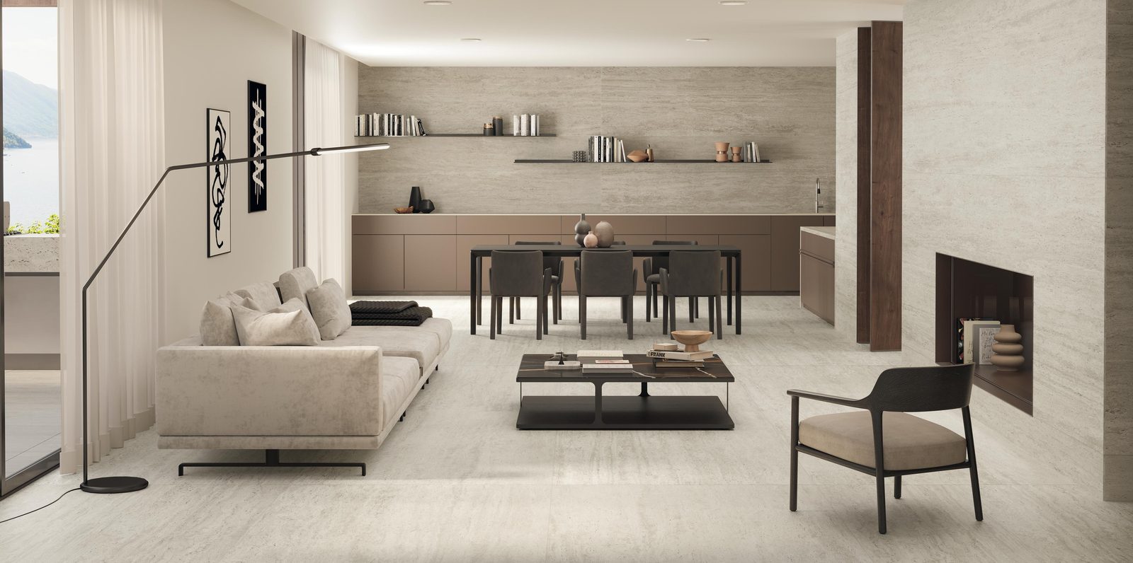 Керамогранит Atlas Concorde Italy Marvel Travertine Marvel White Vein 120x240 Белый, фото 3