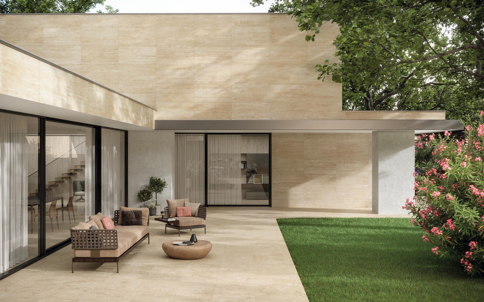 Керамогранит Atlas Concorde Italy Marvel Travertine Marvel Sand Vein 60x120 Бежевый, фото 4