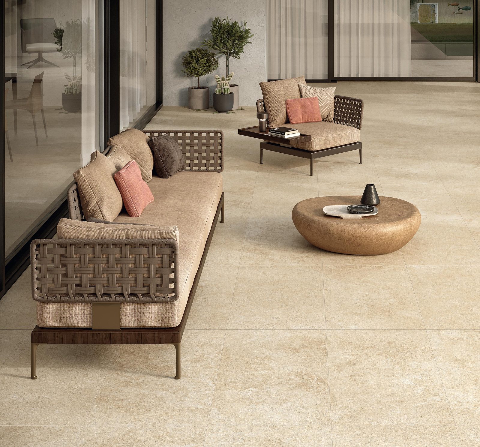 Керамогранит Atlas Concorde Italy Marvel Travertine Marvel Sand Vein 60x120 Бежевый, фото 5