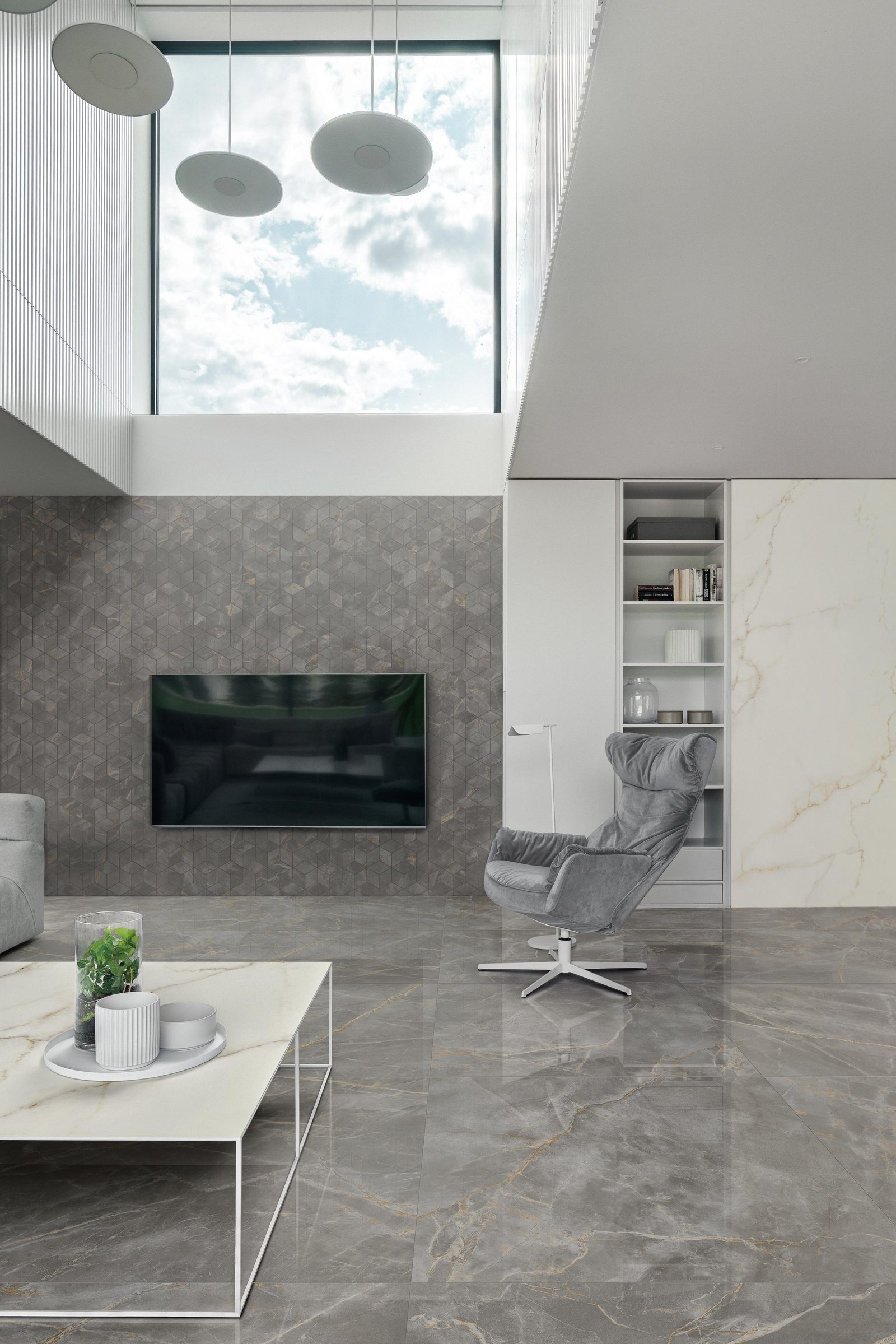 Керамогранит Atlas Concorde Italy Marvel X Marvel Calacatta Apuano Silk 120x120 Белый, фото 3