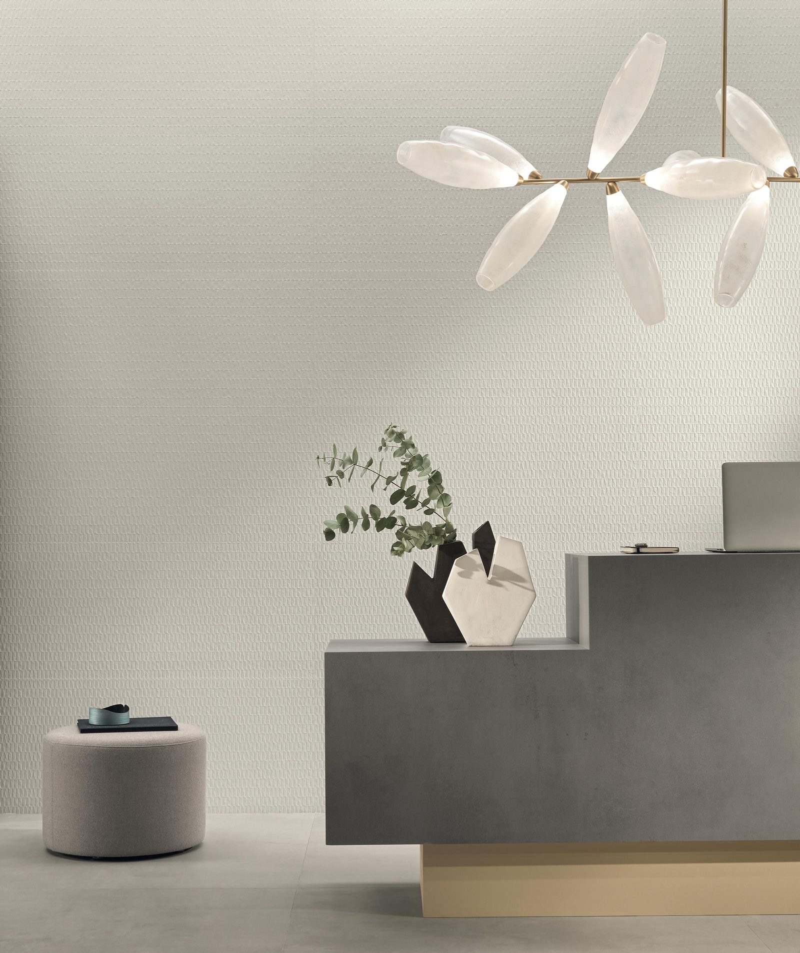 Керамогранит Atlas Concorde Italy 3D Wall Plaster Origami White 50x120 Белый, фото 4