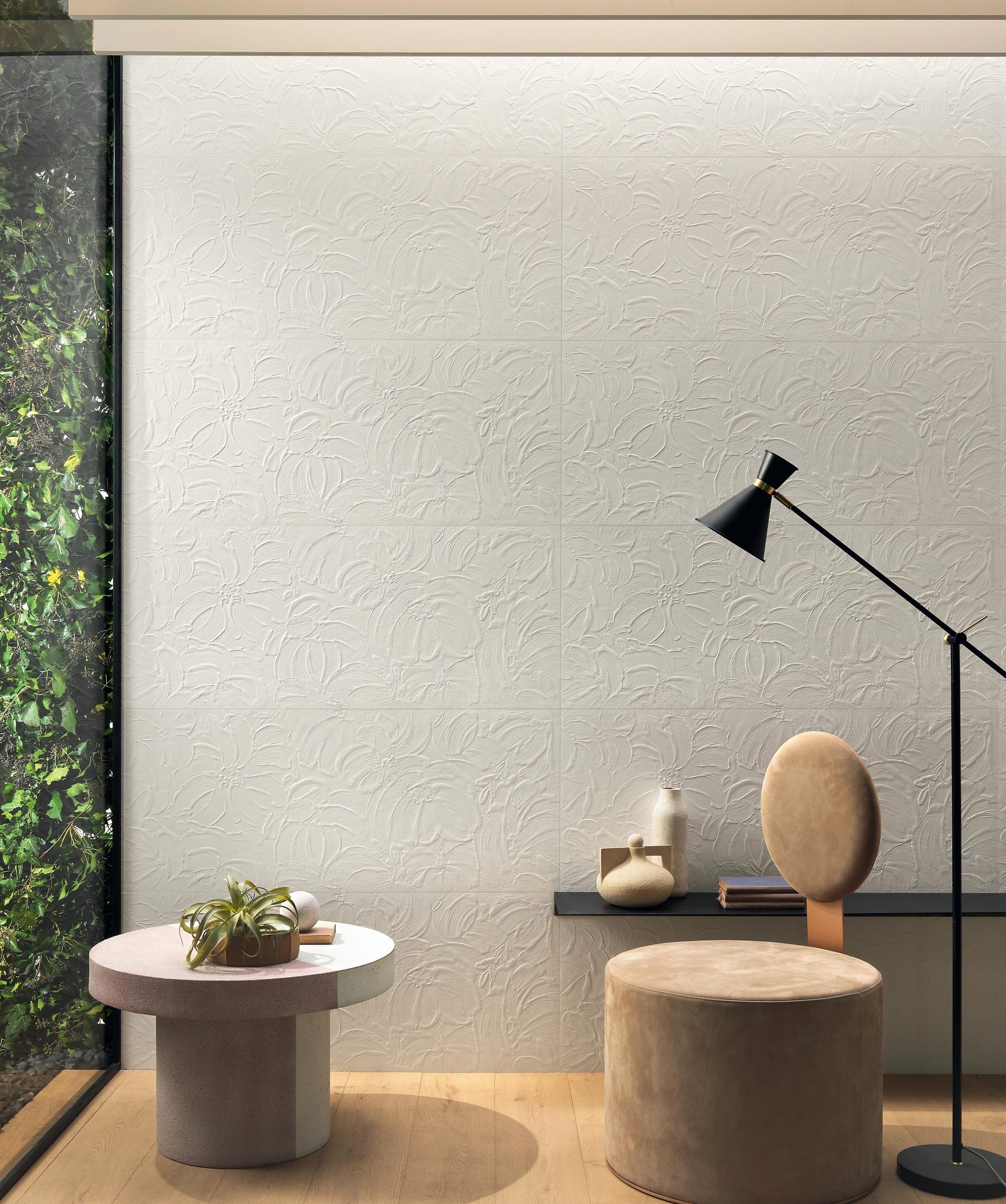 Керамогранит Atlas Concorde Italy 3D Wall Plaster Bloom White 50x120 Белый, фото 3