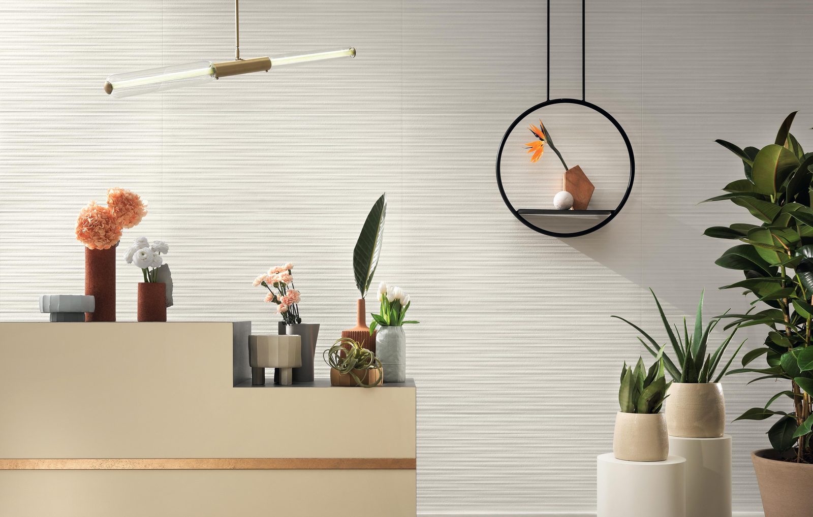 Керамогранит Atlas Concorde Italy 3D Wall Plaster Combed White 50x120 Белый, фото 4