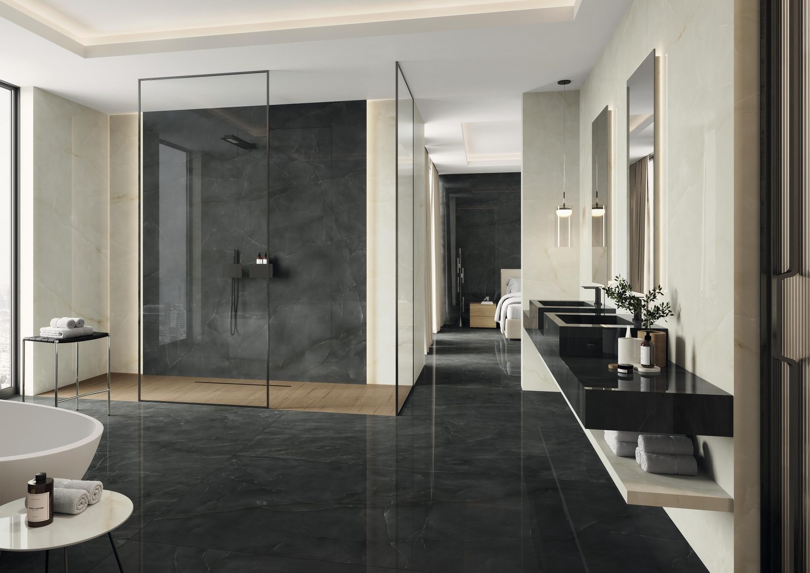 Керамогранит Atlas Concorde Italy Marvel Onyx White 6mm Lapp. 120x278 Белый, фото 4