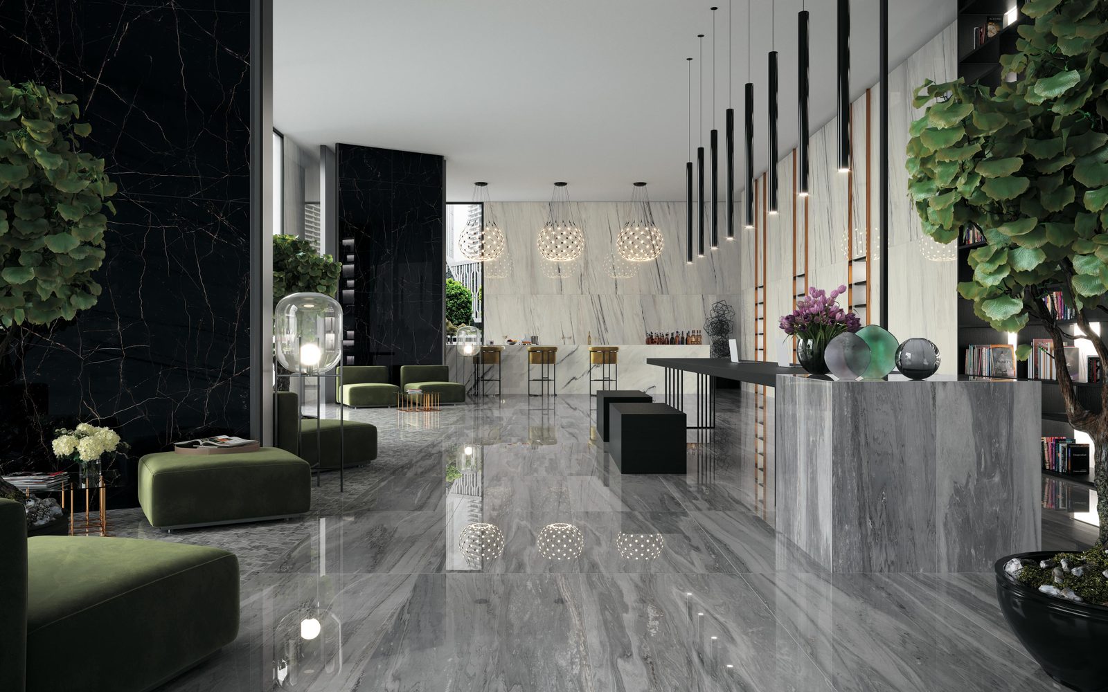 Керамогранит Atlas Concorde Italy Marvel Dream Marvel Black Atlantis 120x278 Lappato KL 120x278 Черный, фото 2