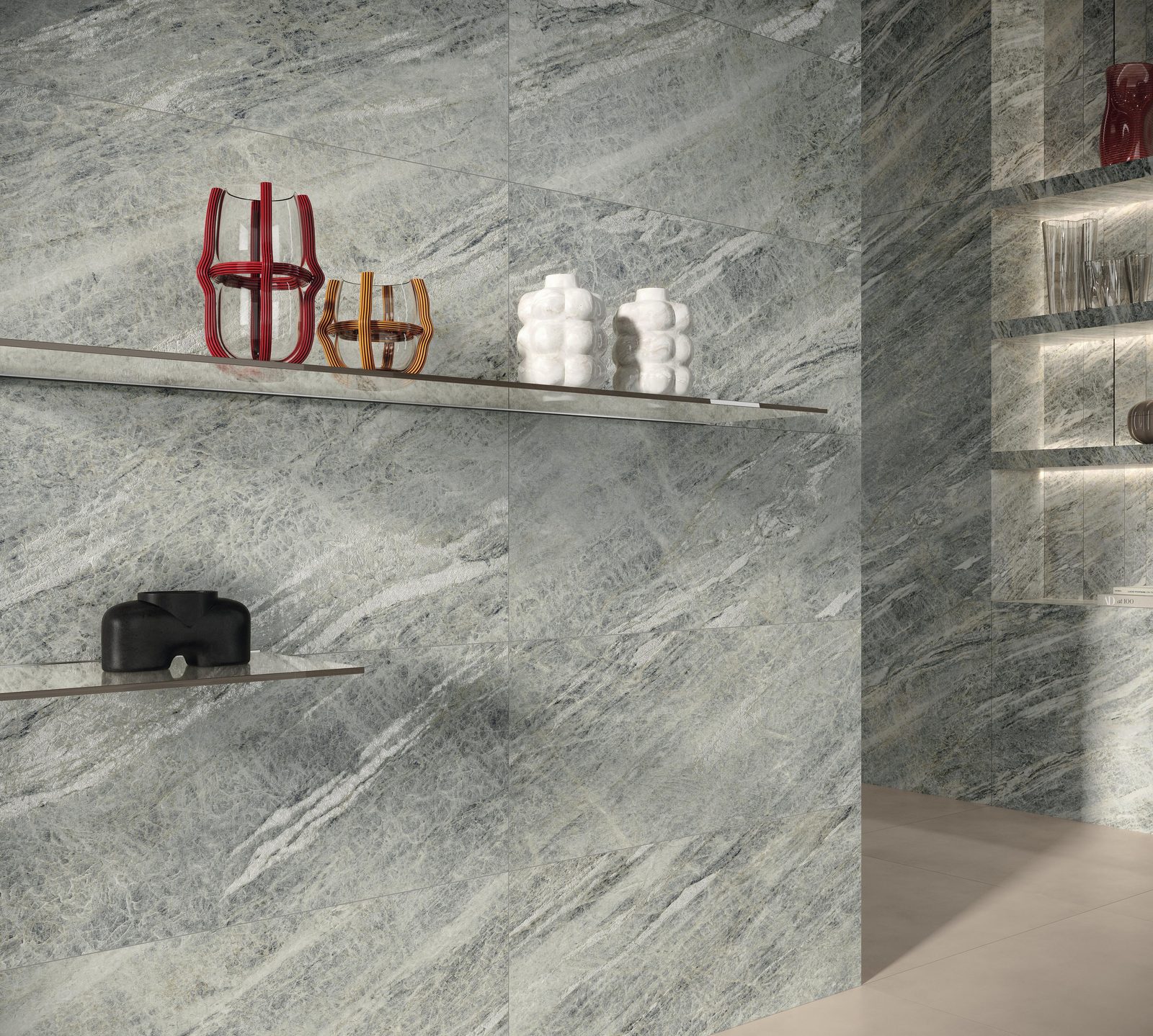 Керамогранит Atlas Concorde Italy Marvel Diva Sky Stone 6mm Silk 120x278 Серый, фото 4