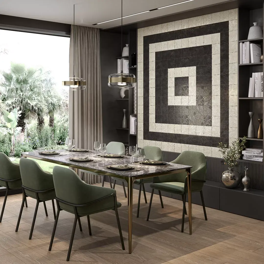 Керамическая плитка Kerama Marazzi Агдаль Декор 2 белый матовый структура 15x15x0,9 Белый, фото 2