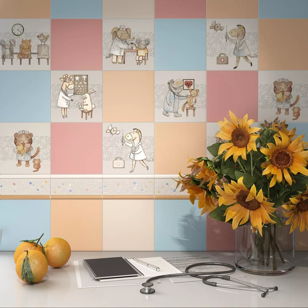 Керамическая плитка Kerama Marazzi Айболит Декор 2 20х20 Комбинированный, фото 3