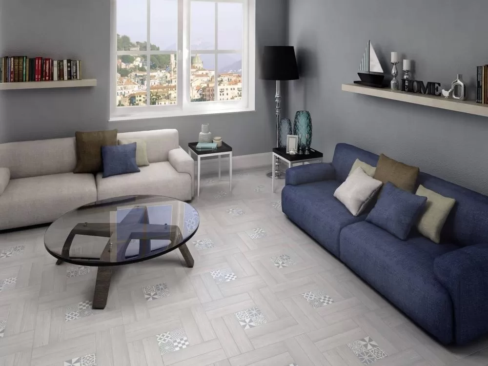 Керамогранит Kerama Marazzi Амальфи орнамент коричн А404 KL 9.9х9.9 Белый, фото 1