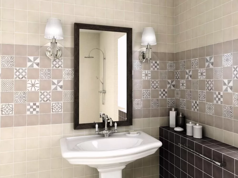 Керамогранит Kerama Marazzi Амальфи орнамент коричн А404 KL 9.9х9.9 Белый, фото 2