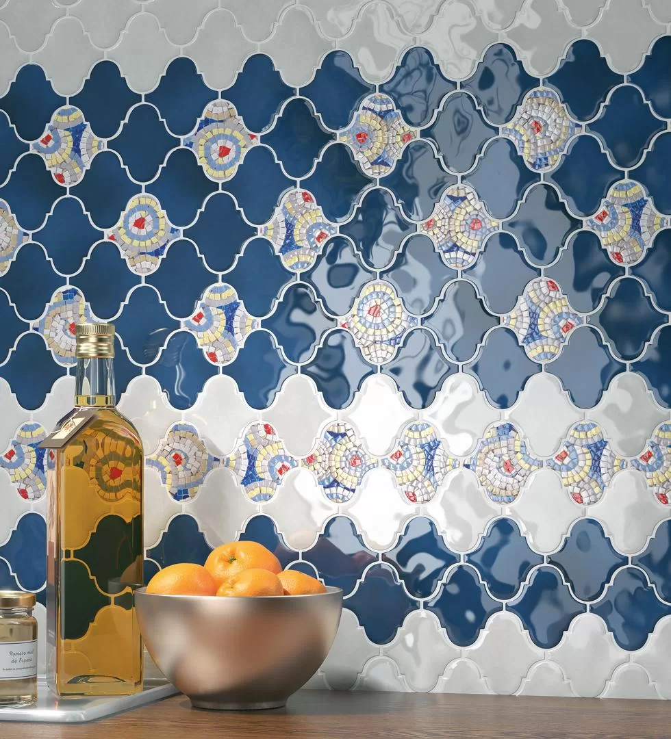 Мозаика Kerama Marazzi Арабески Майолика голубой26x30 Голубой, фото 3