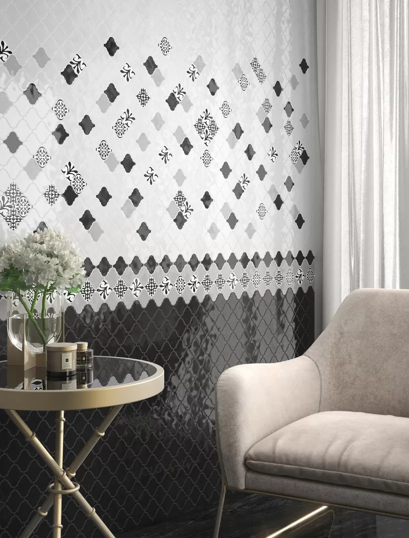 Мозаика Kerama Marazzi Арабески глянцевый белый26x30 Белый, фото 1
