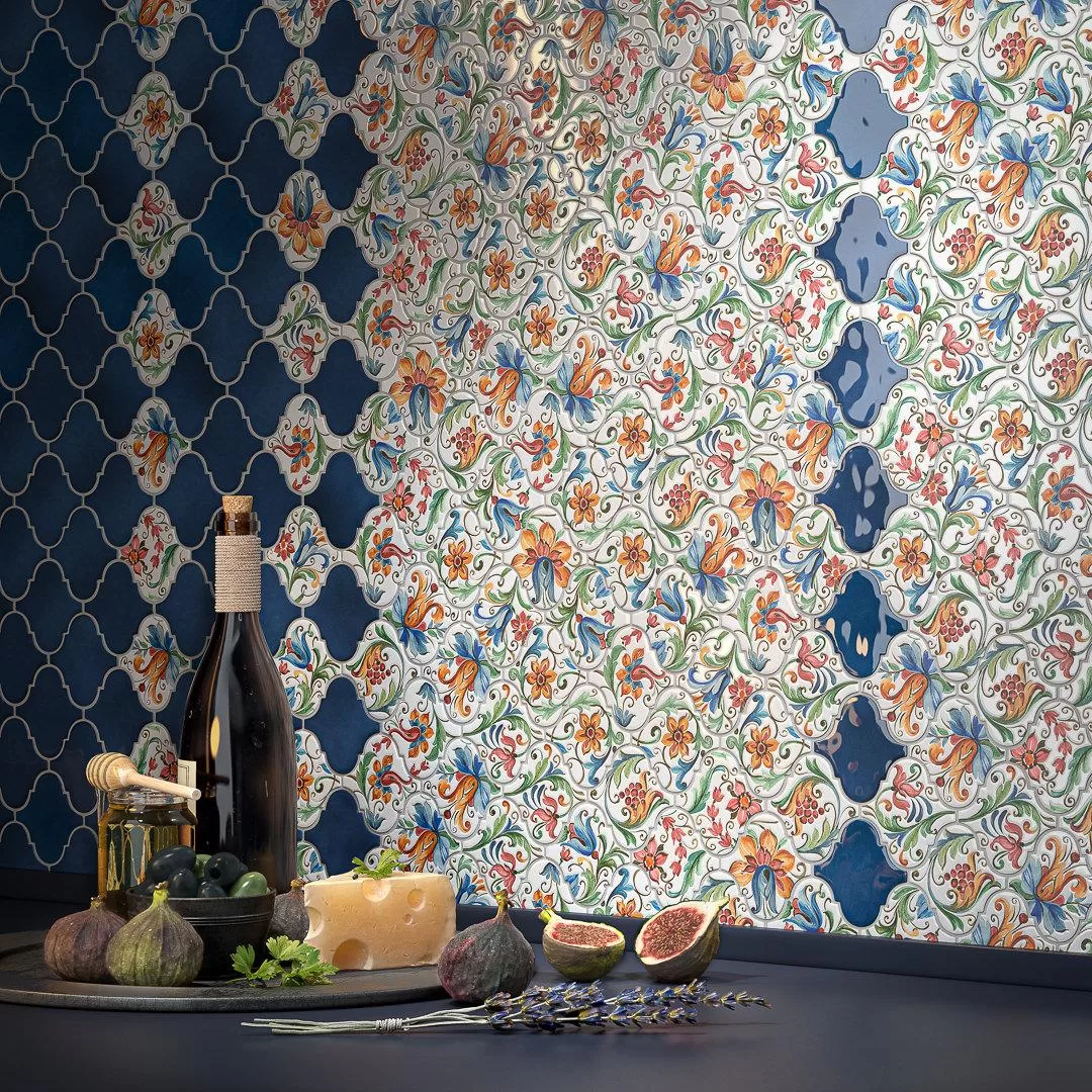 Керамическая плитка Kerama Marazzi Арабески Тоскана Декор 9 глянцевый 6.5x6.5 Комбинированный, фото 1