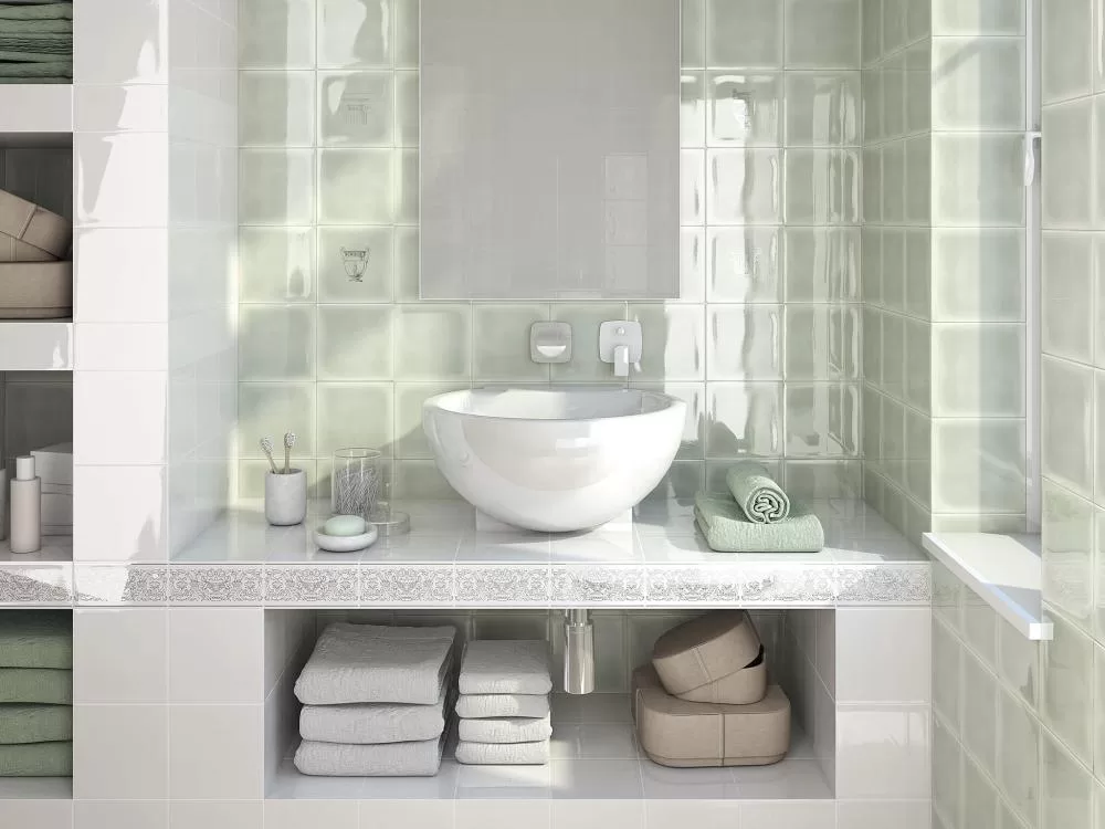 Керамическая плитка Kerama Marazzi Авеллино белый 7.4х15 Белый, фото 2