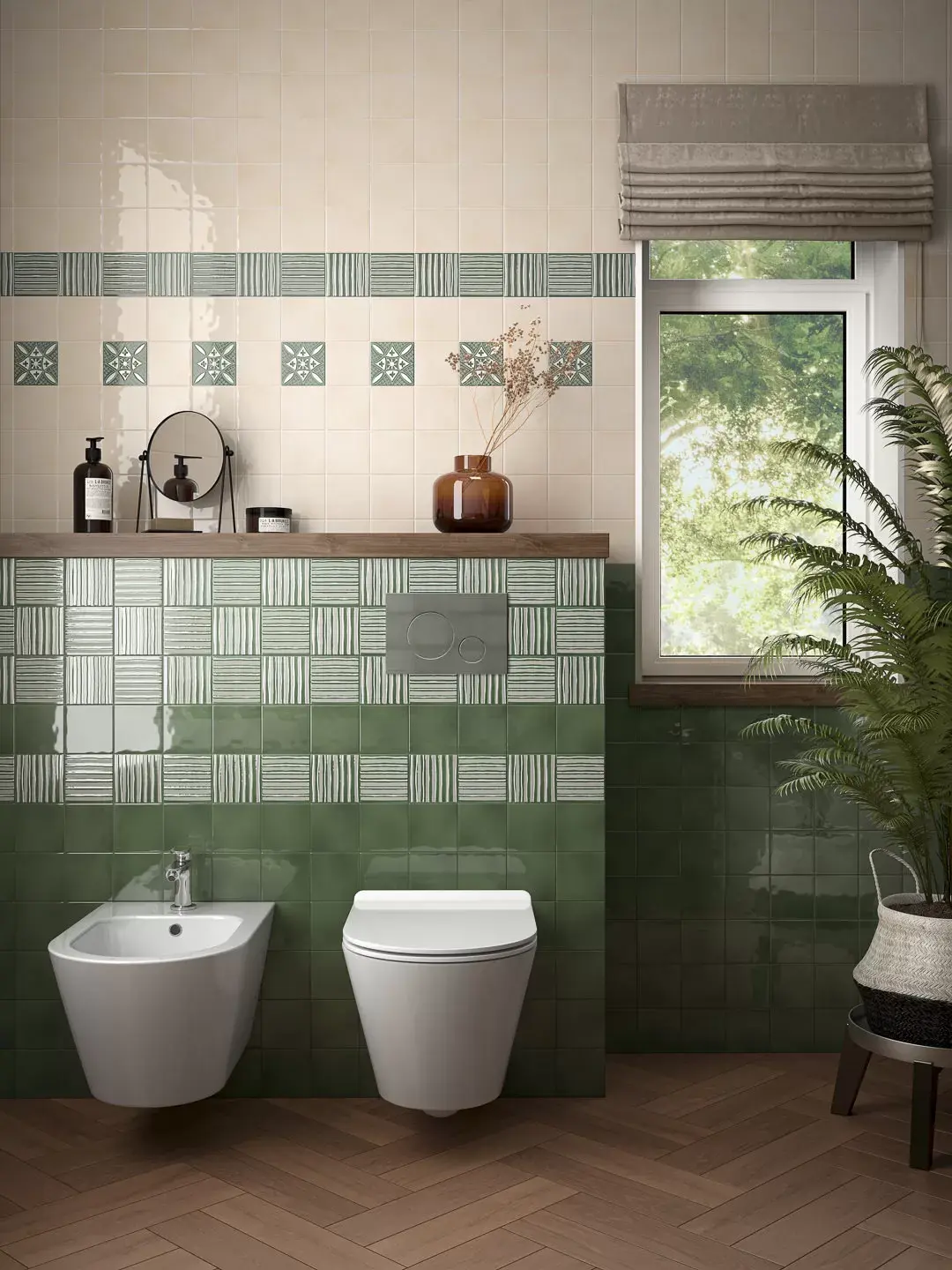 Керамическая плитка Kerama Marazzi Бахия зелёный глянцевый 29,8х39,8 из 12 частей 9,8x9,8x0,7 Зеленый, фото 3