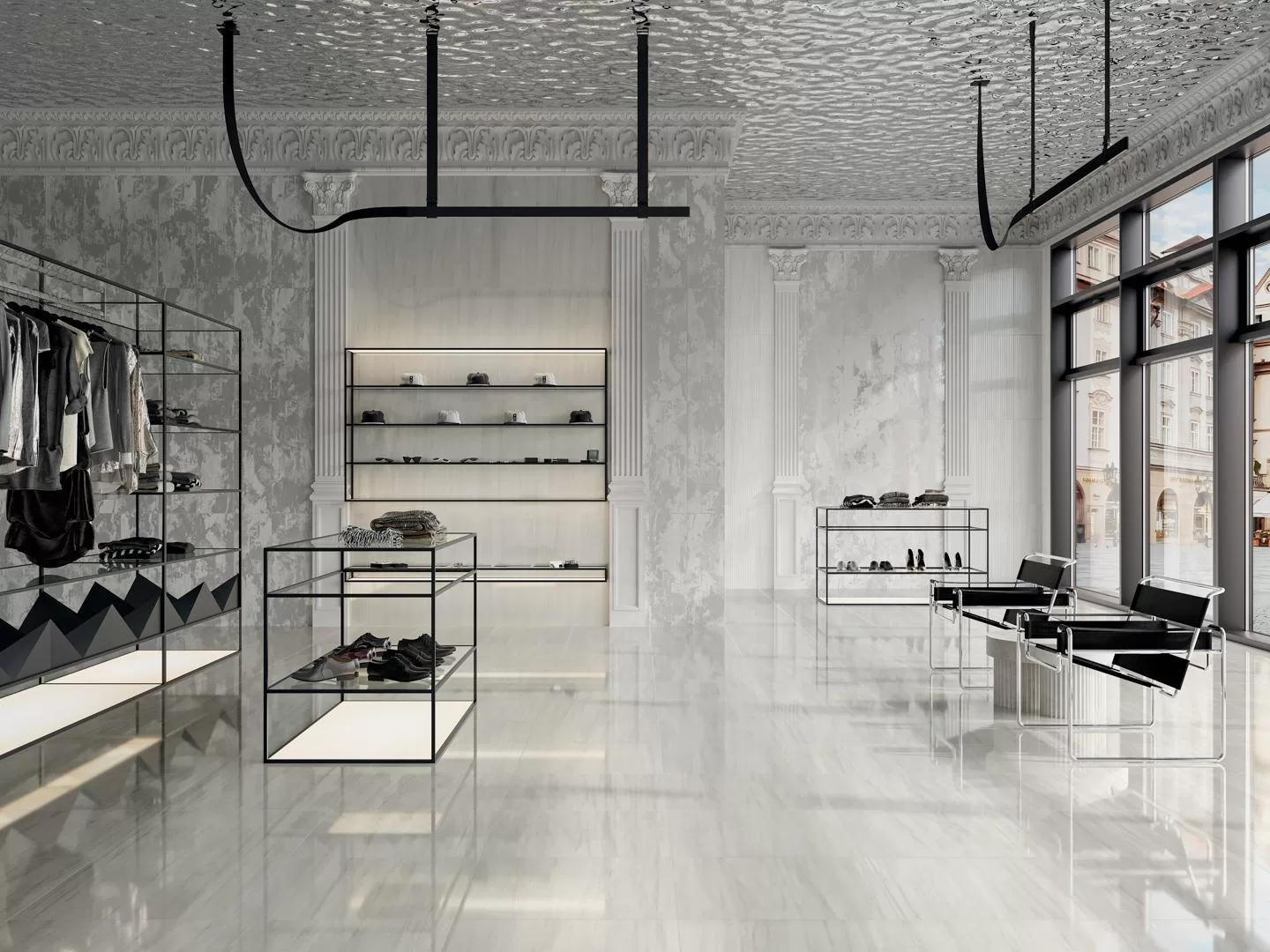Керамическая плитка Kerama Marazzi Белем Декор серый светлый глянцевый обрезной 30х89,5 Серый, фото 2