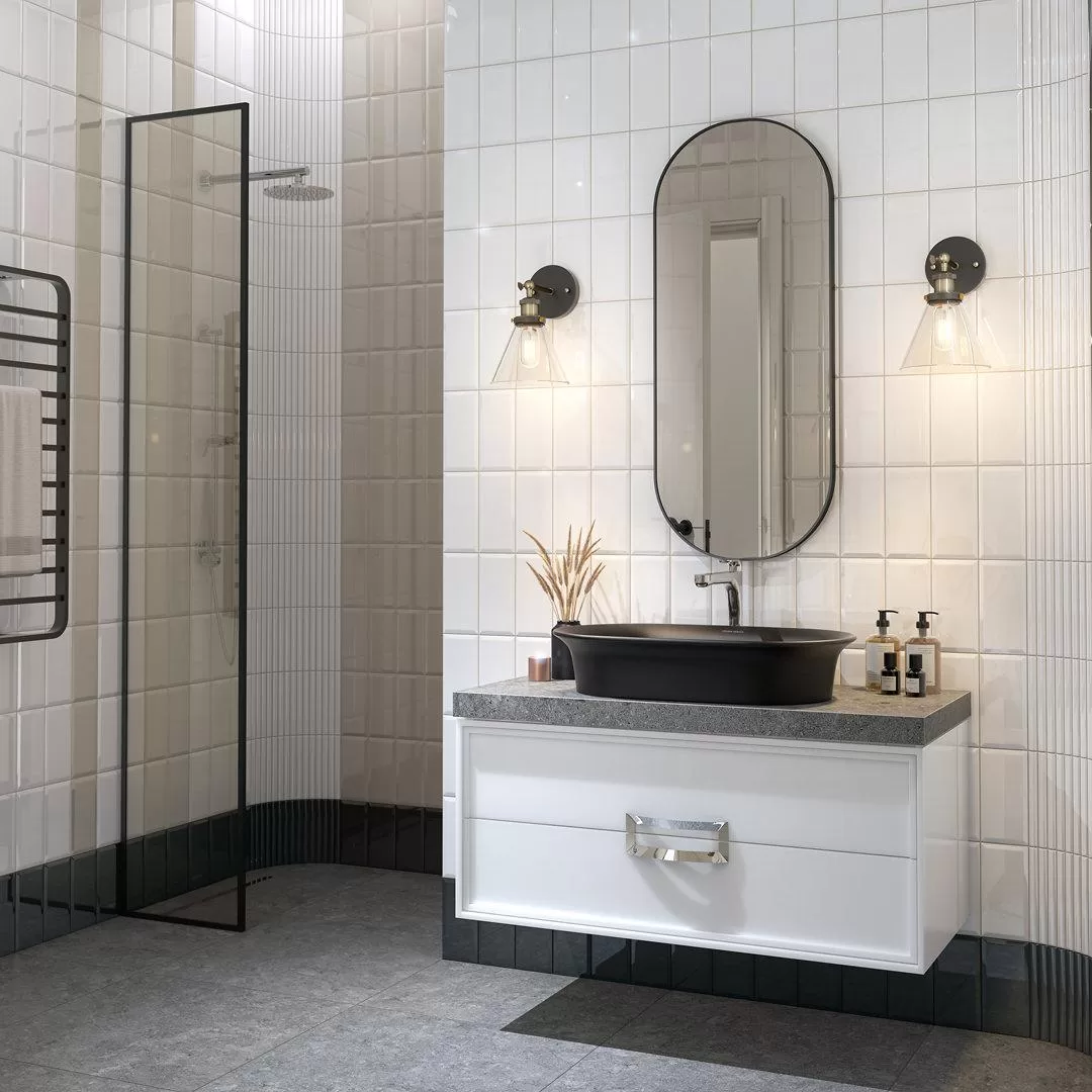 Керамическая плитка Kerama Marazzi Бланше белый грань 9.9x20 Белый, фото 1