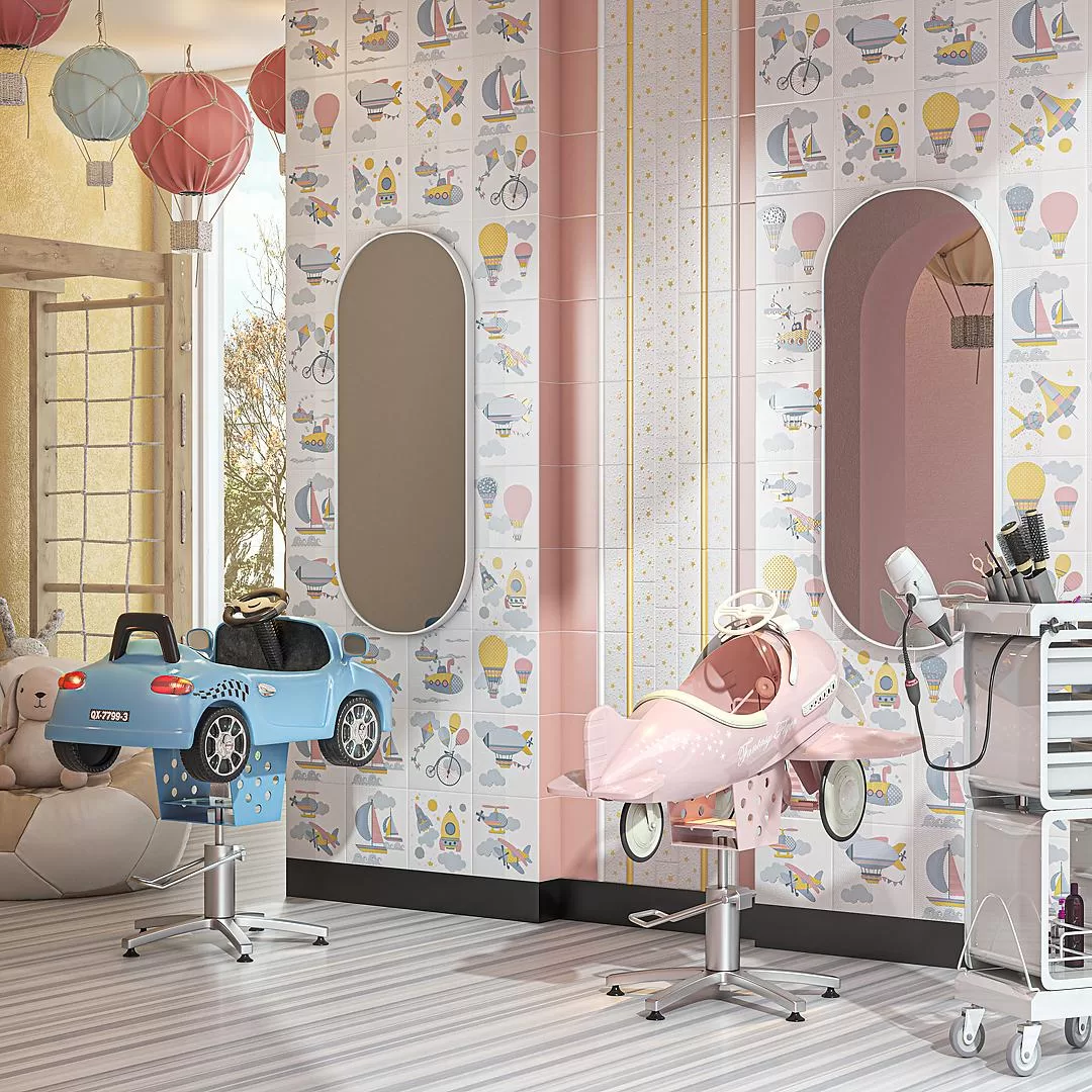 Керамическая плитка Kerama Marazzi Бон Вояж Декор Велосипед 20х20 Комбинированный, фото 1