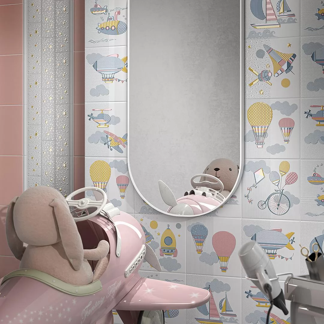 Керамическая плитка Kerama Marazzi Бон Вояж Декор Велосипед 20х20 Комбинированный, фото 2