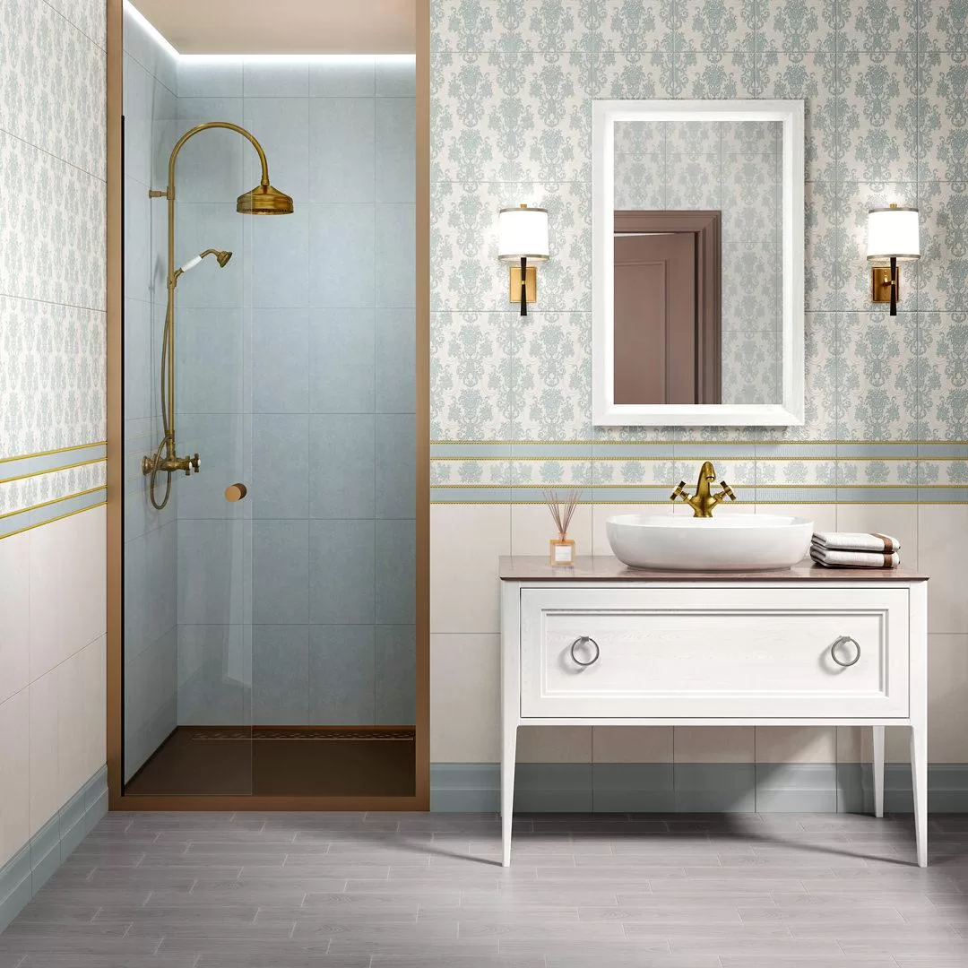 Керамическая плитка Kerama Marazzi Борромео Бордюр 25x7,7 Голубой, фото 1