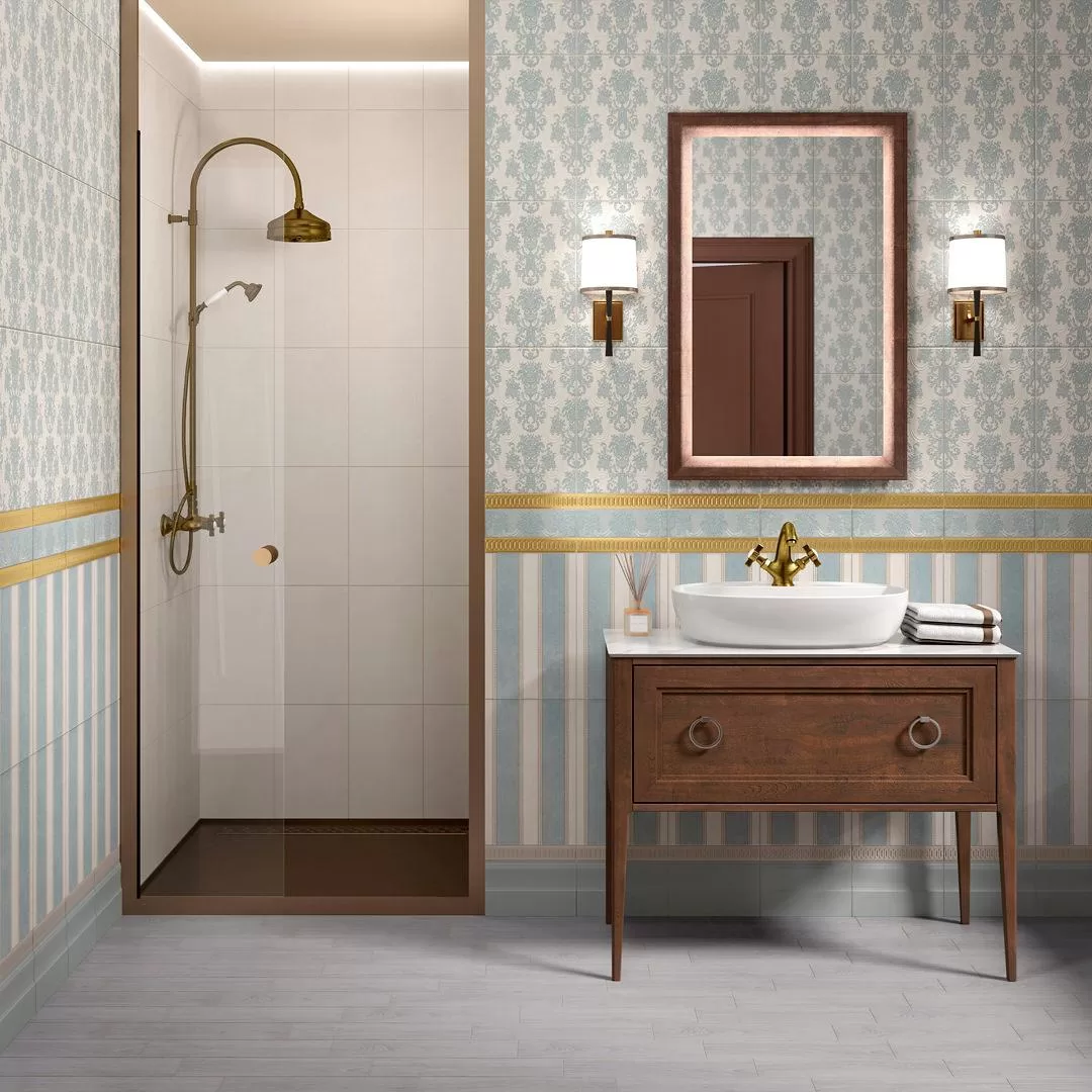 Керамическая плитка Kerama Marazzi Борромео Бордюр 25x7,7 Голубой, фото 3