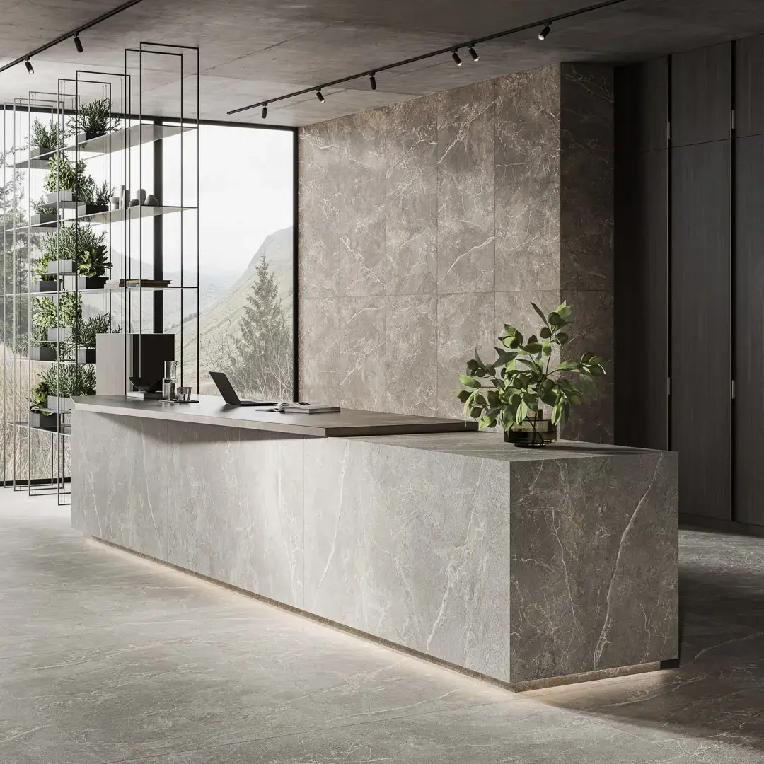 Керамогранит Kerama Marazzi Бриансон серый матовый обрезной 80x160x0,9 Серый, фото 2