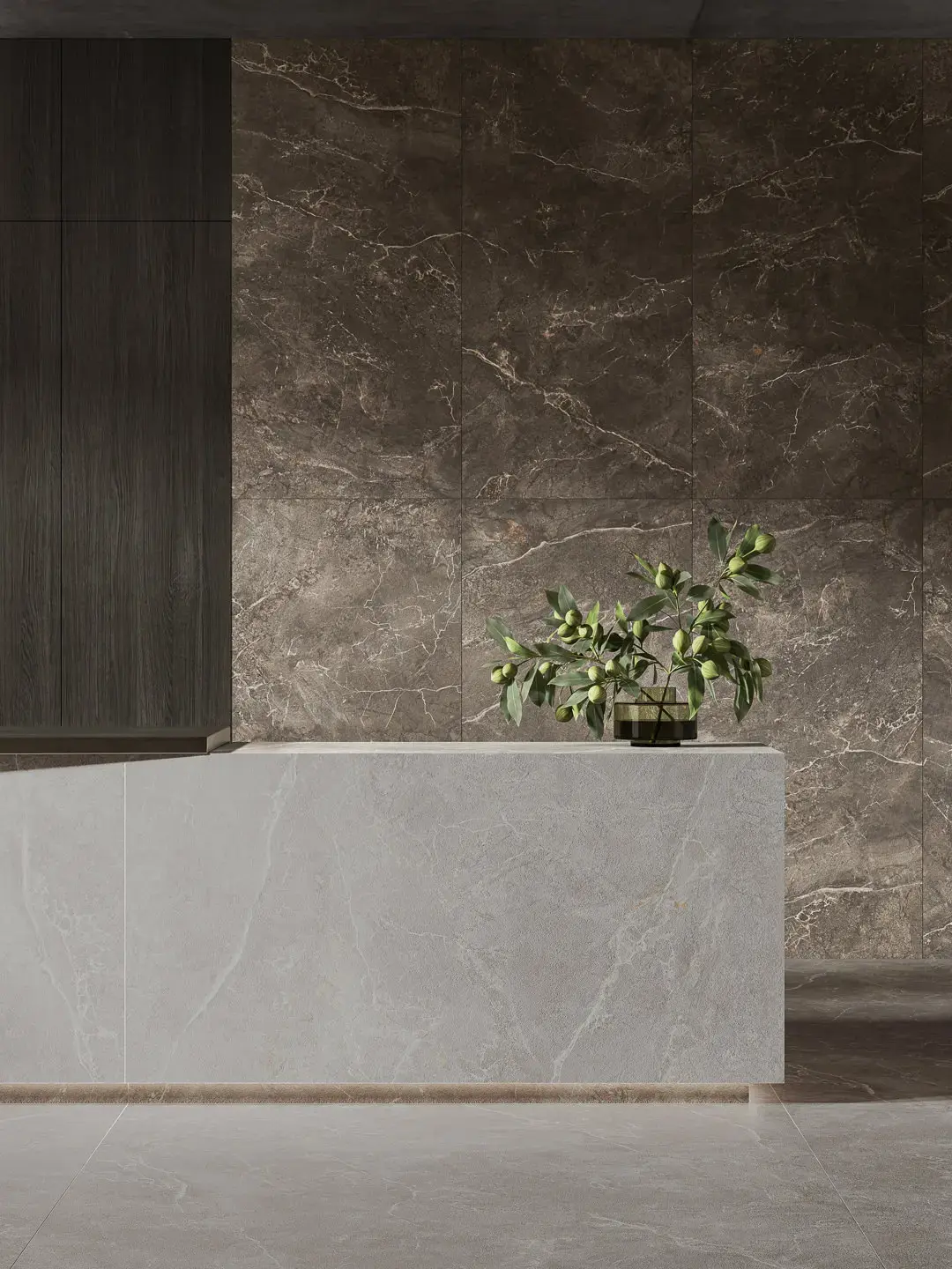 Керамогранит Kerama Marazzi Бриансон серый матовый обрезной 80x160x0,9 Серый, фото 3
