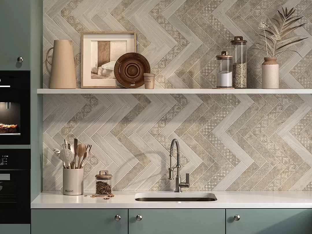 Керамогранит Kerama Marazzi Брюссель Декор 1 матовый9.8x9.8 Бежевый, фото 3