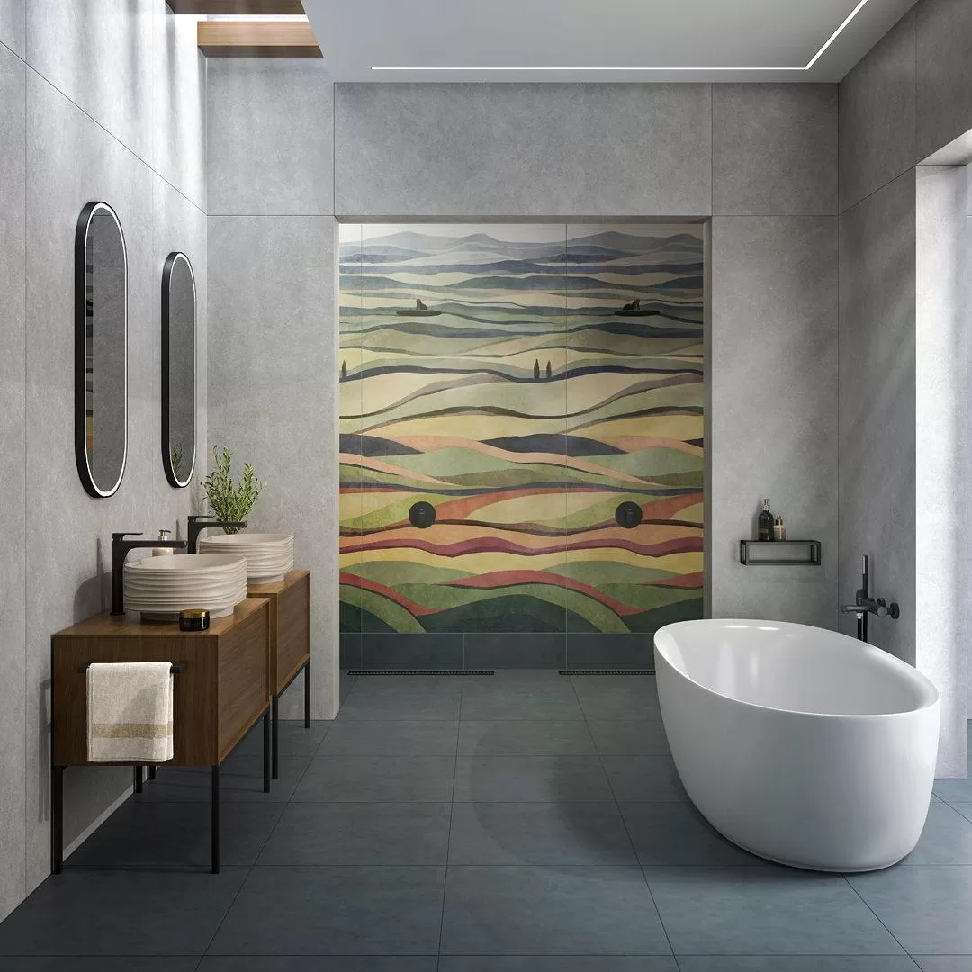 Керамогранит Kerama Marazzi Ковры Ковер Коллине матовый обрезной 119,5x238,5 Комбинированный, фото 2