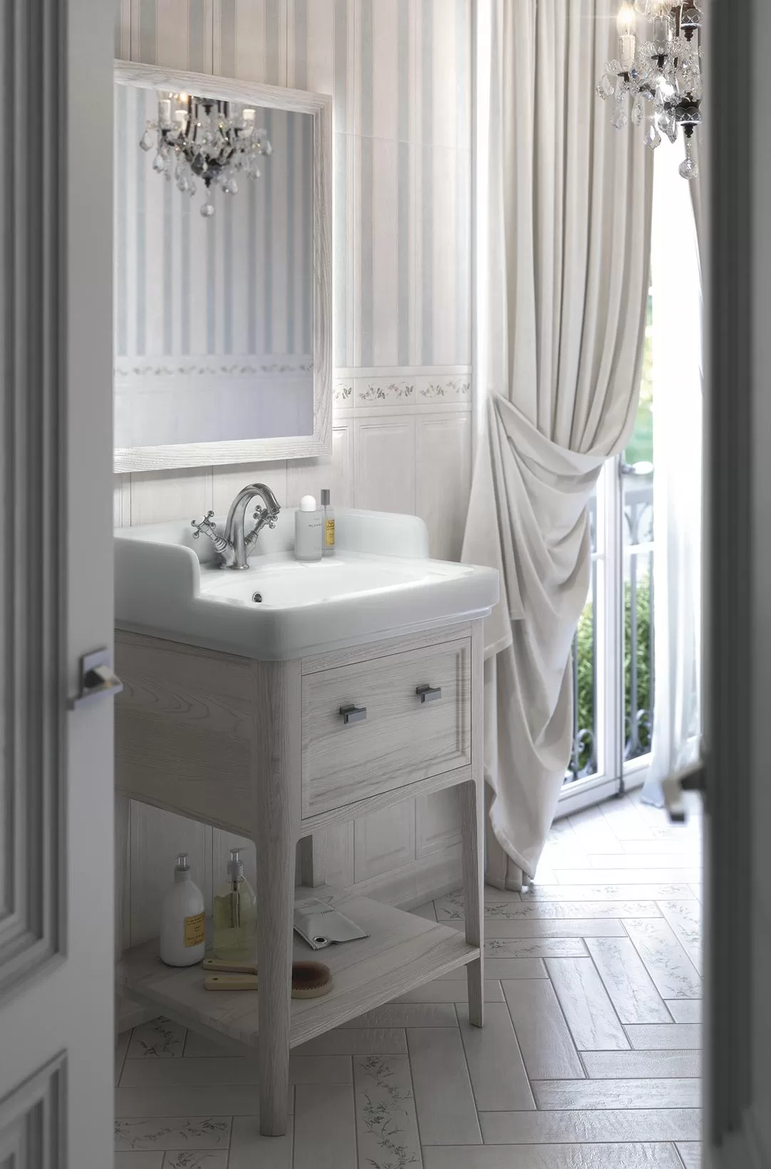 Керамическая плитка Kerama Marazzi Кантри Шик серый панель20x50 ZZ Серый, фото 2
