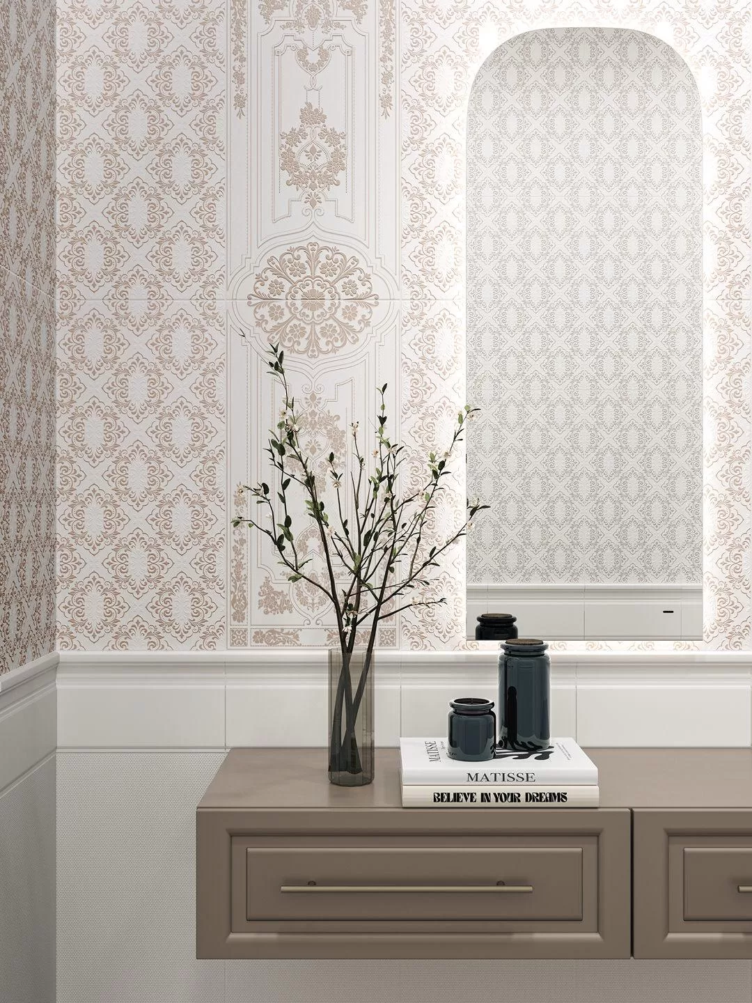 Керамическая плитка Kerama Marazzi Флориан белый матовый обрезной 30x60 Белый, фото 3