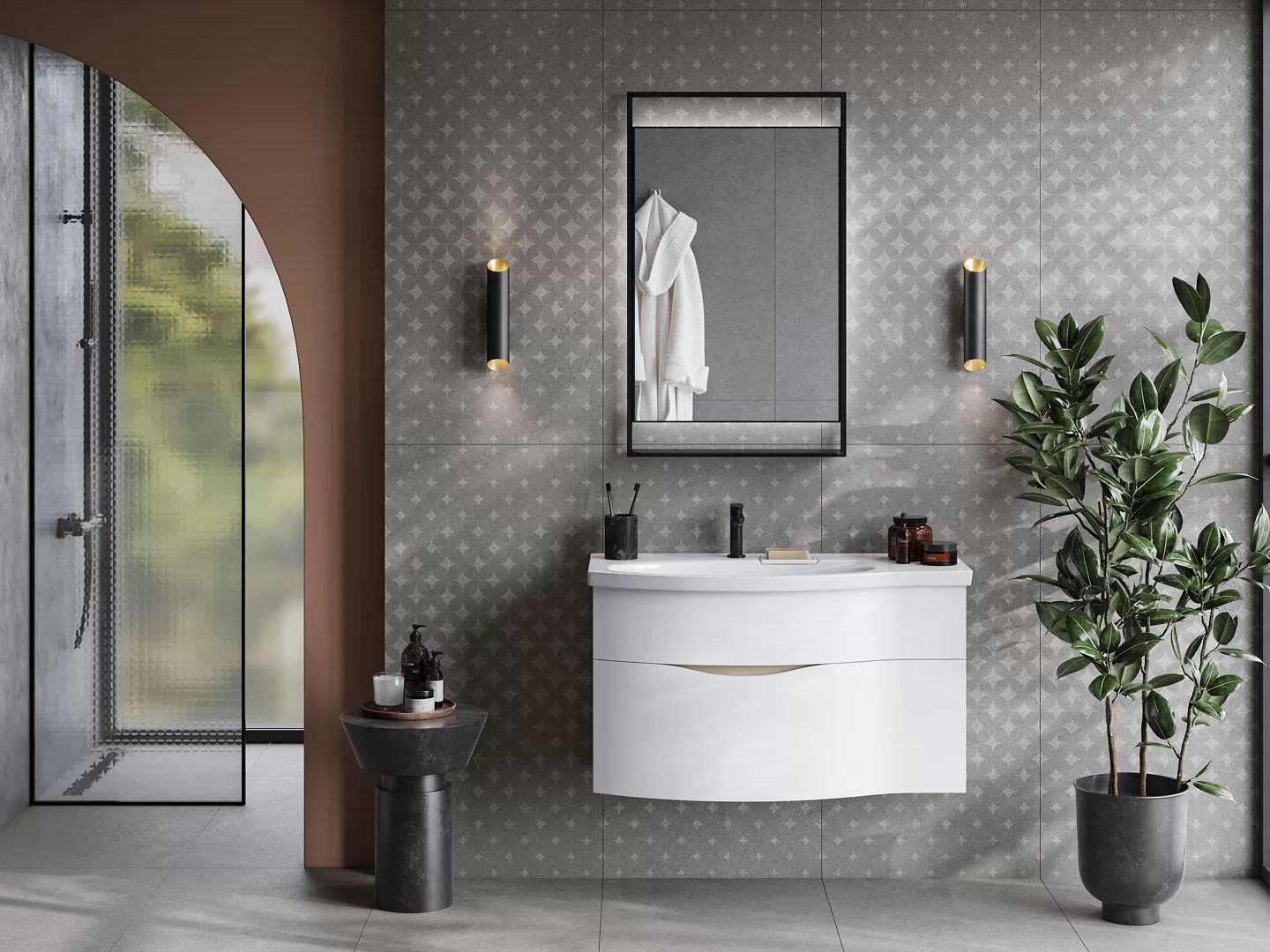 Керамогранит Kerama Marazzi Фондамента серый обрезной 60х119.5 Серый, фото 3
