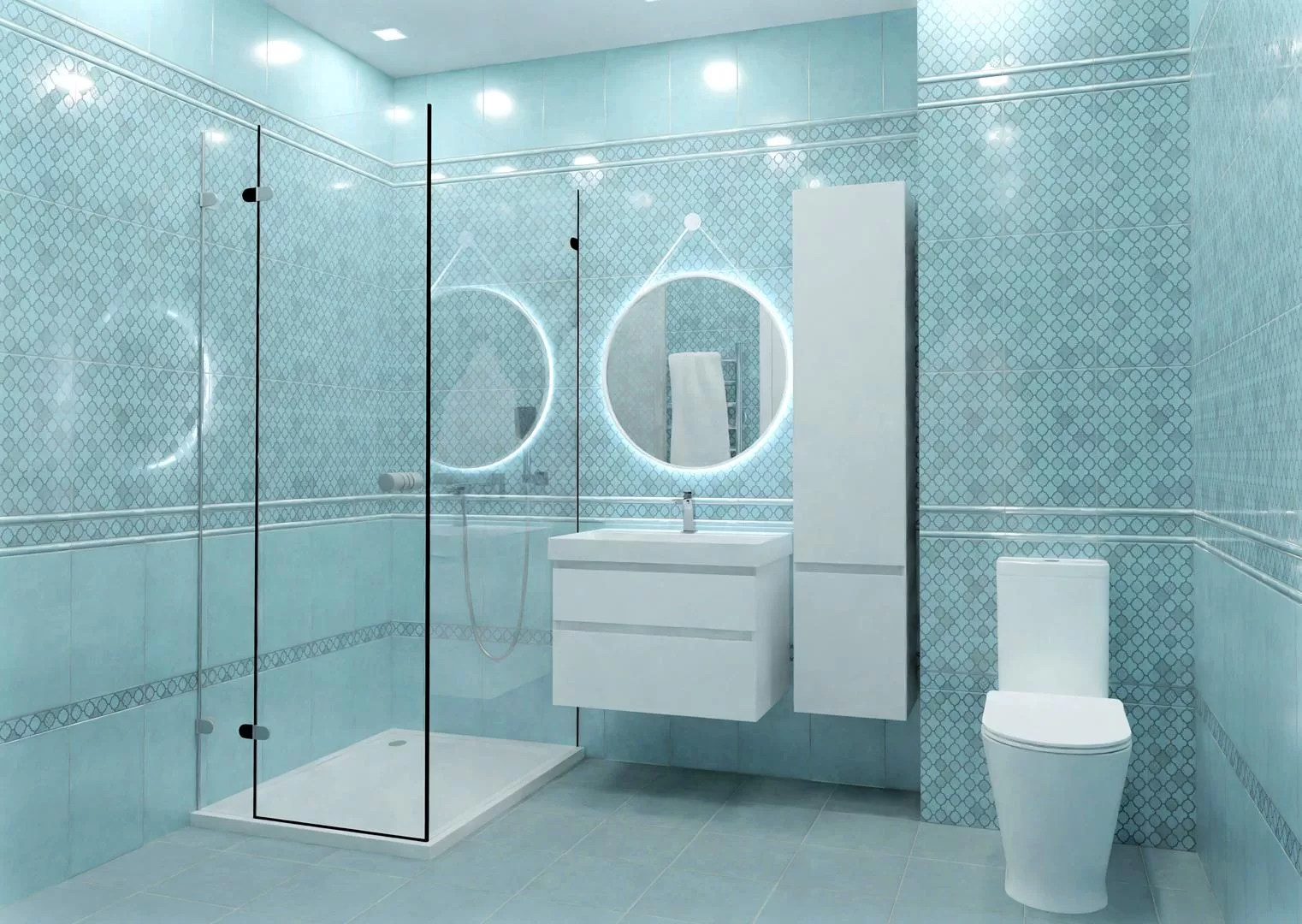 Керамическая плитка Kerama Marazzi Фоскари бирюзовый ZZ25x40 Голубой, фото 1