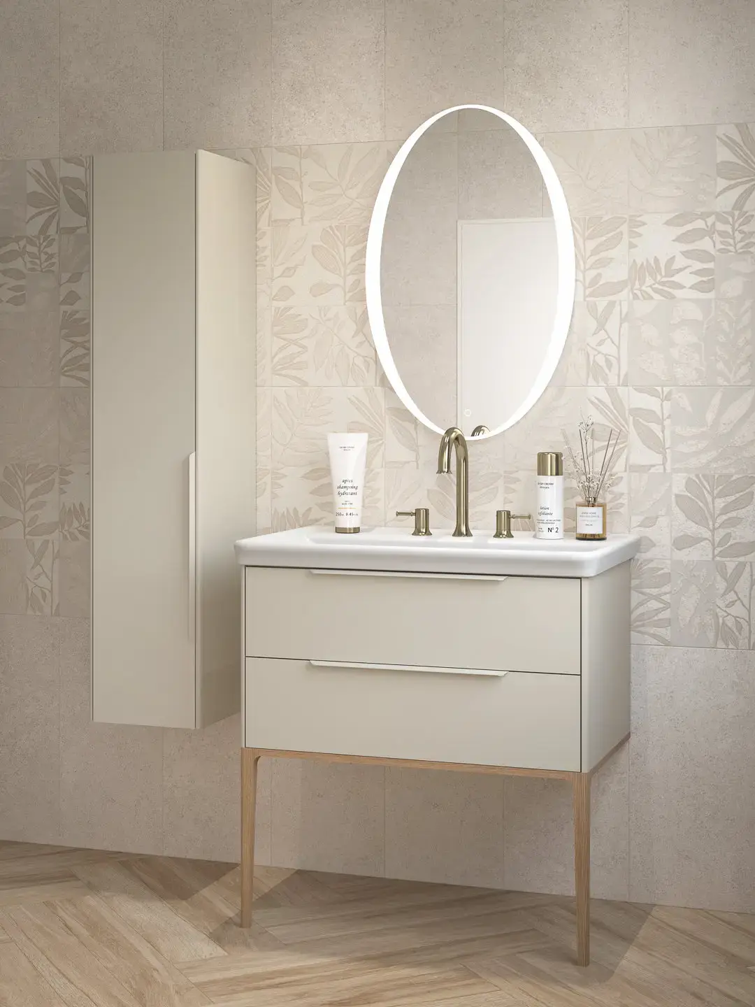 Керамическая плитка Kerama Marazzi Панно Грас бежевый светлый матовый обрезной (из 2-х частей 30x60x0,9) 60x60x0,9 Комбинированный, фото 2