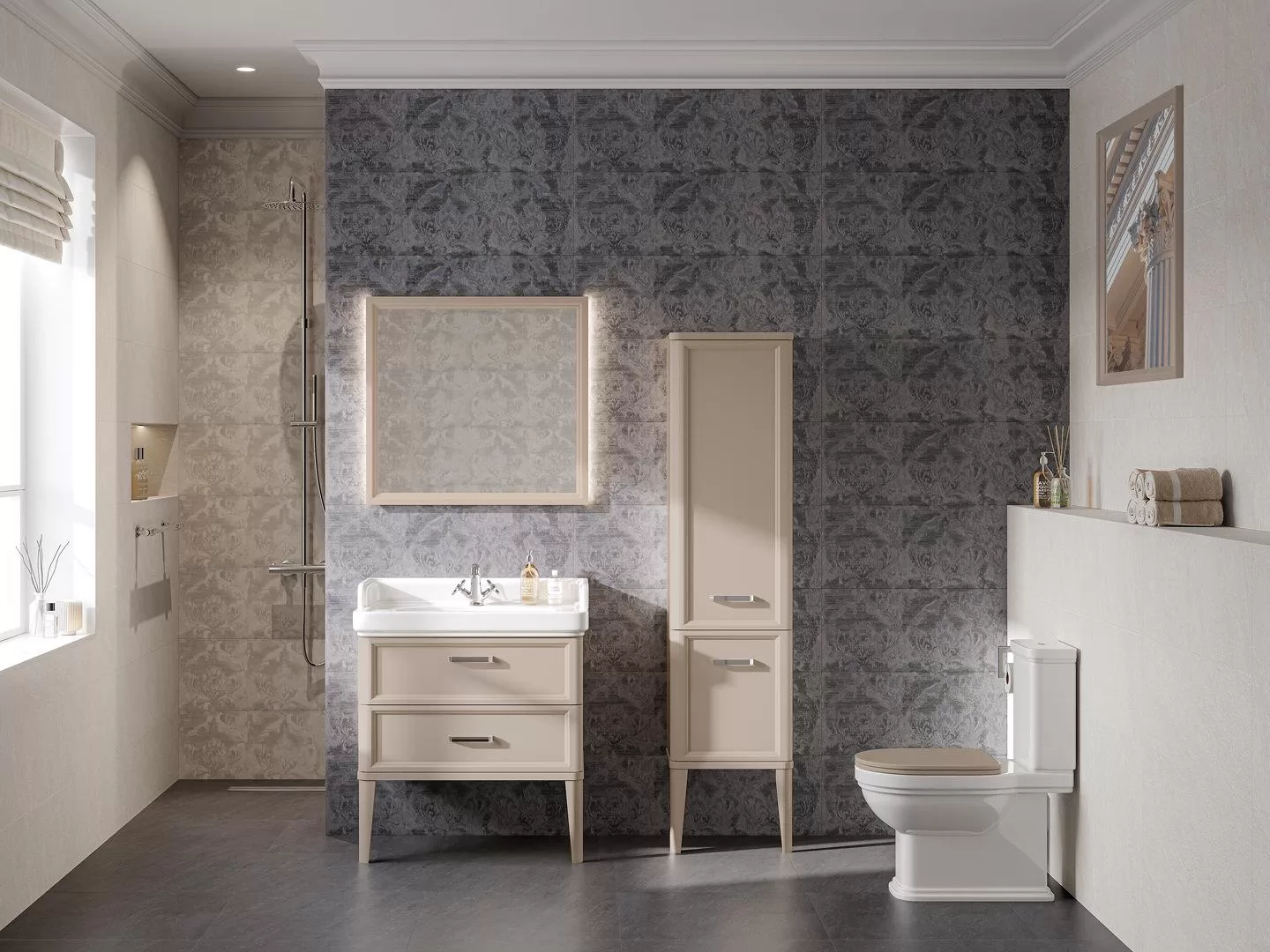 Керамогранит Kerama Marazzi Гренель серый темный обрезной 60x60 Серый, фото 2