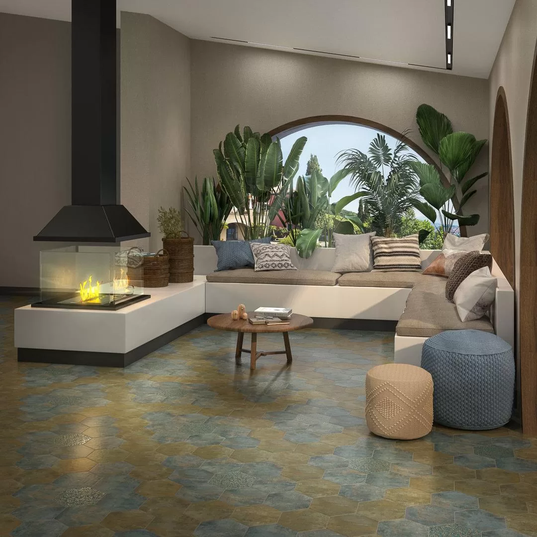 Керамогранит Kerama Marazzi Гроссето Декор синий 20x23.1 Синий, фото 1