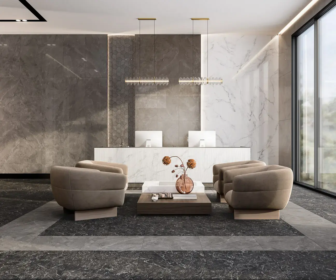 Декор наборный коричневый глянцевый обрезной 26,5x25,5x0,9 Kerama Marazzi Марсель Коричневый, фото 1