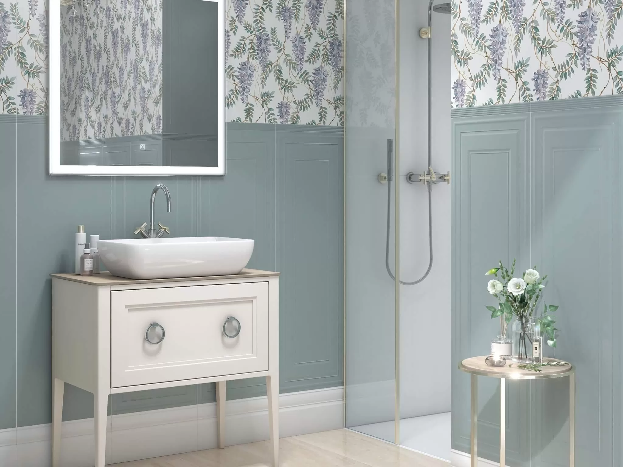 Керамическая плитка Kerama Marazzi Монфорте Глициния обр.40x120 Белый, фото 1