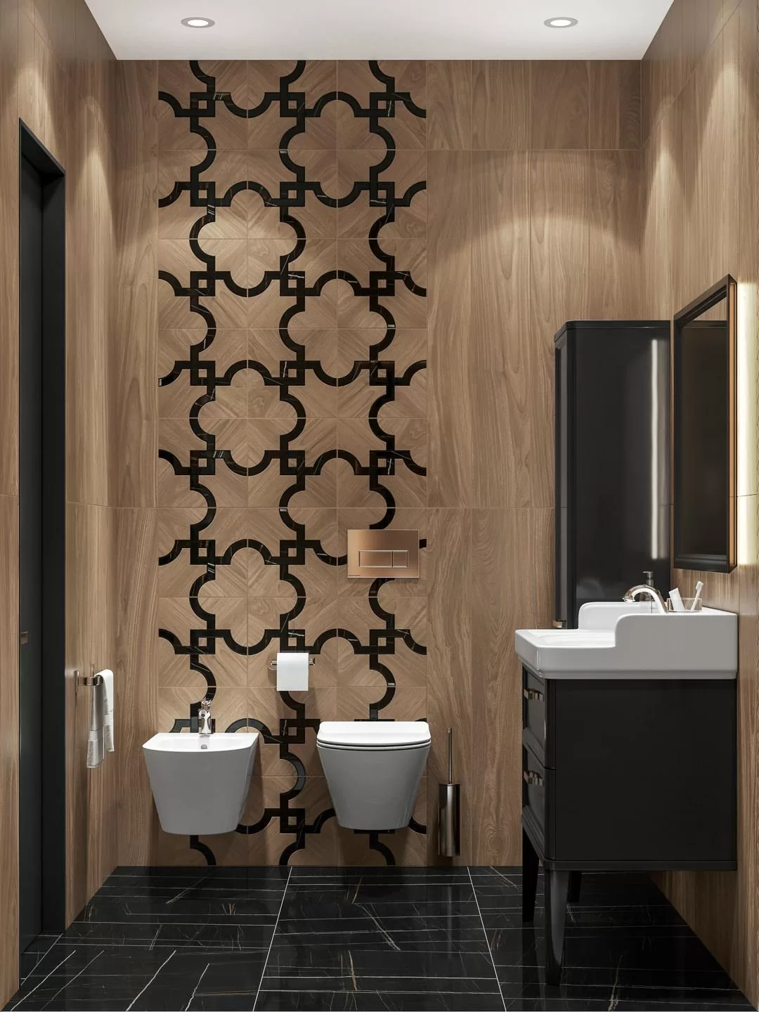 Керамогранит Kerama Marazzi Монтиони Подступенок белый матовый обрезной 10.7x119.5 Коричневый, фото 3