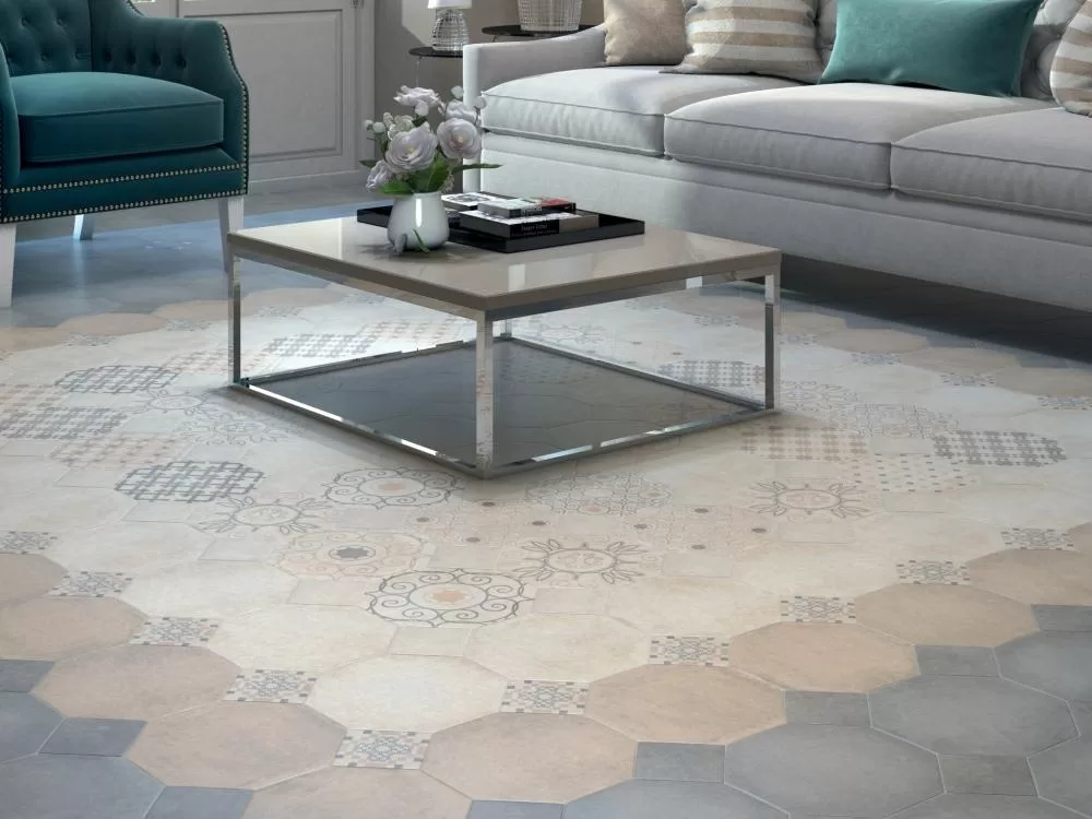 Керамогранит Kerama Marazzi Пьяцетта орнамент24x24 Бежевый, фото 1
