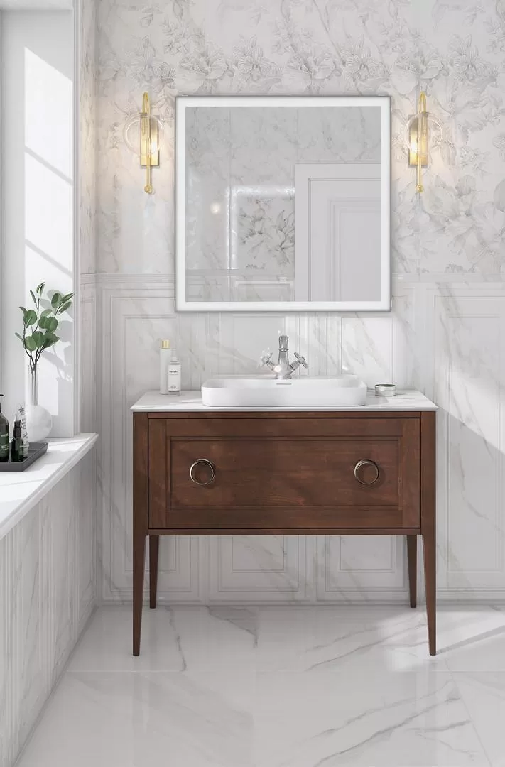 Керамическая плитка Kerama Marazzi Прадо белый панель обрезной40x120 Белый, фото 3